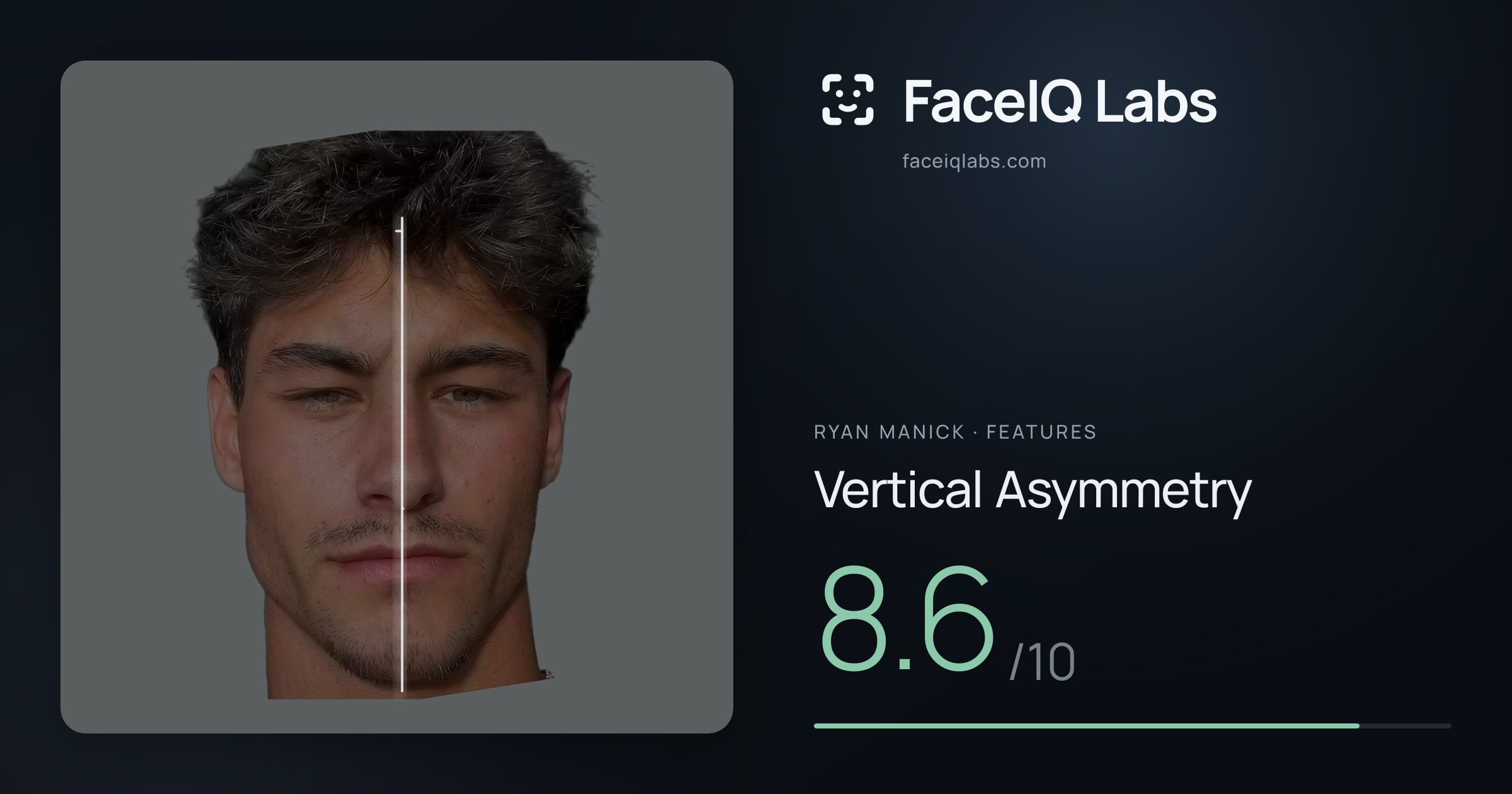 Ryan Manick Vertical Asymmetry: 8.6/10, drawn on the photo