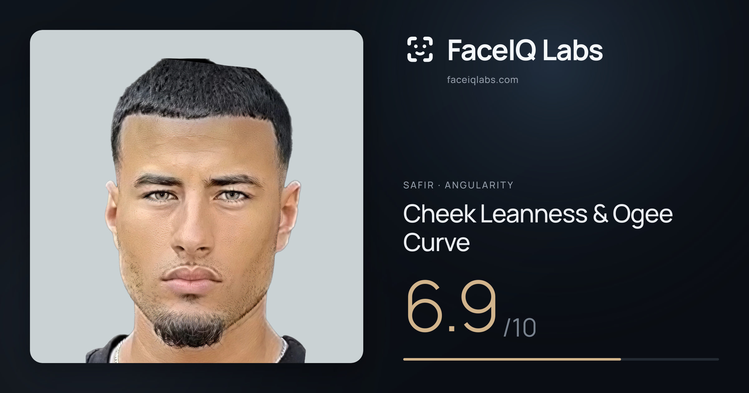 Safir Cheek Leanness & Ogee Curve: 8.5/10, drawn on the photo