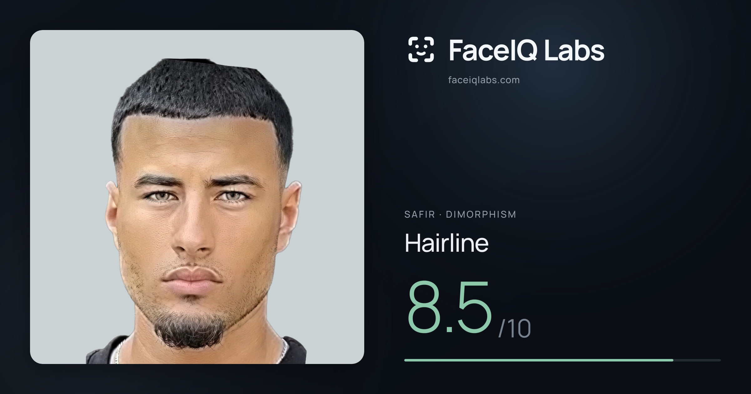 Safir Hairline: 6.5/10, drawn on the photo