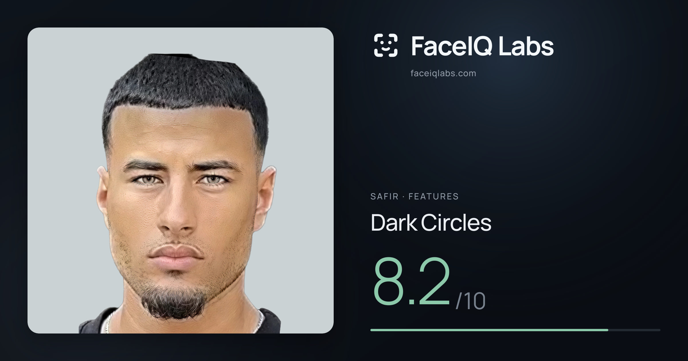 Safir Dark Circles: 8.5/10, drawn on the photo