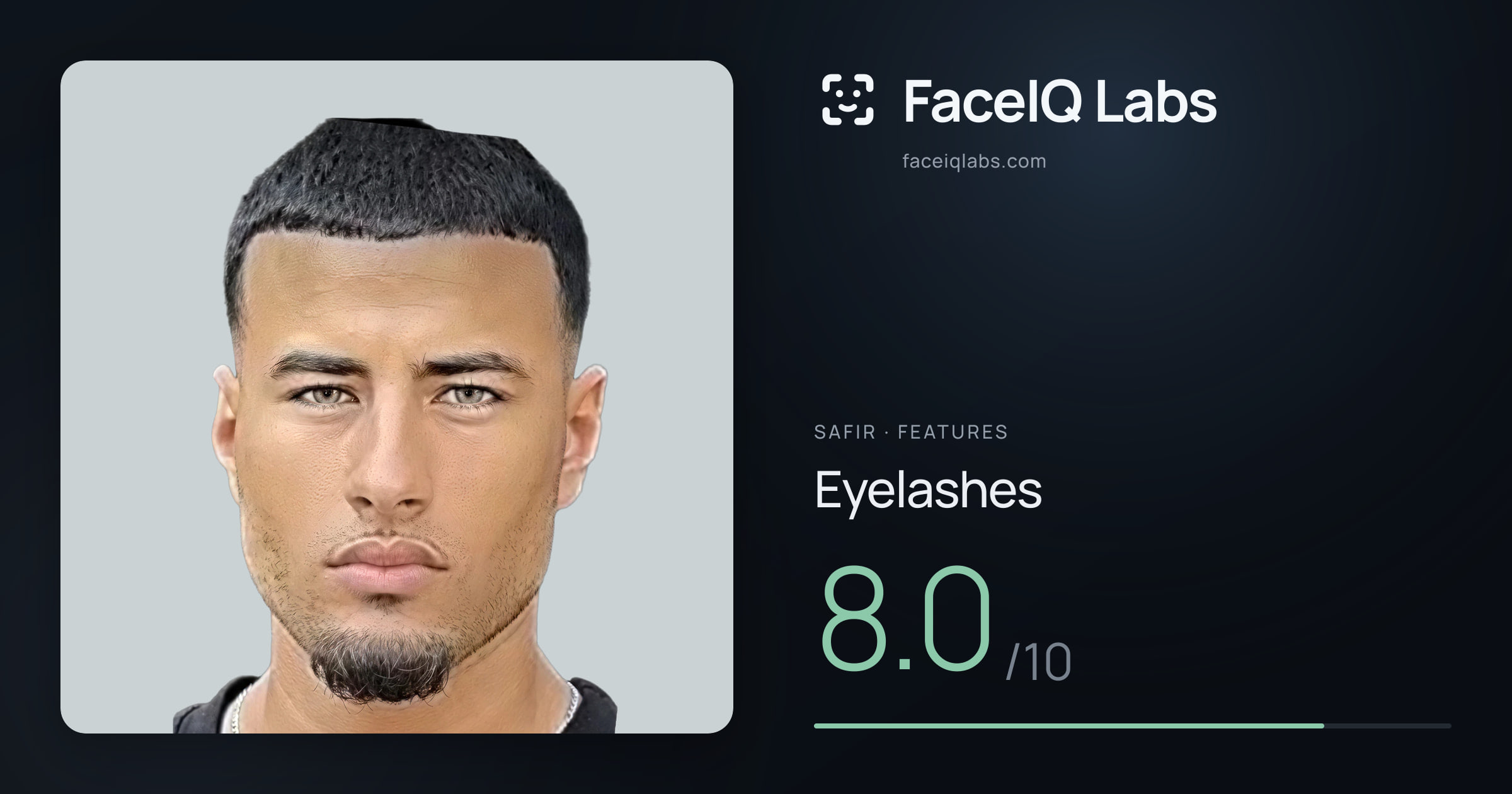 Safir Eyelashes: 8.0/10, drawn on the photo