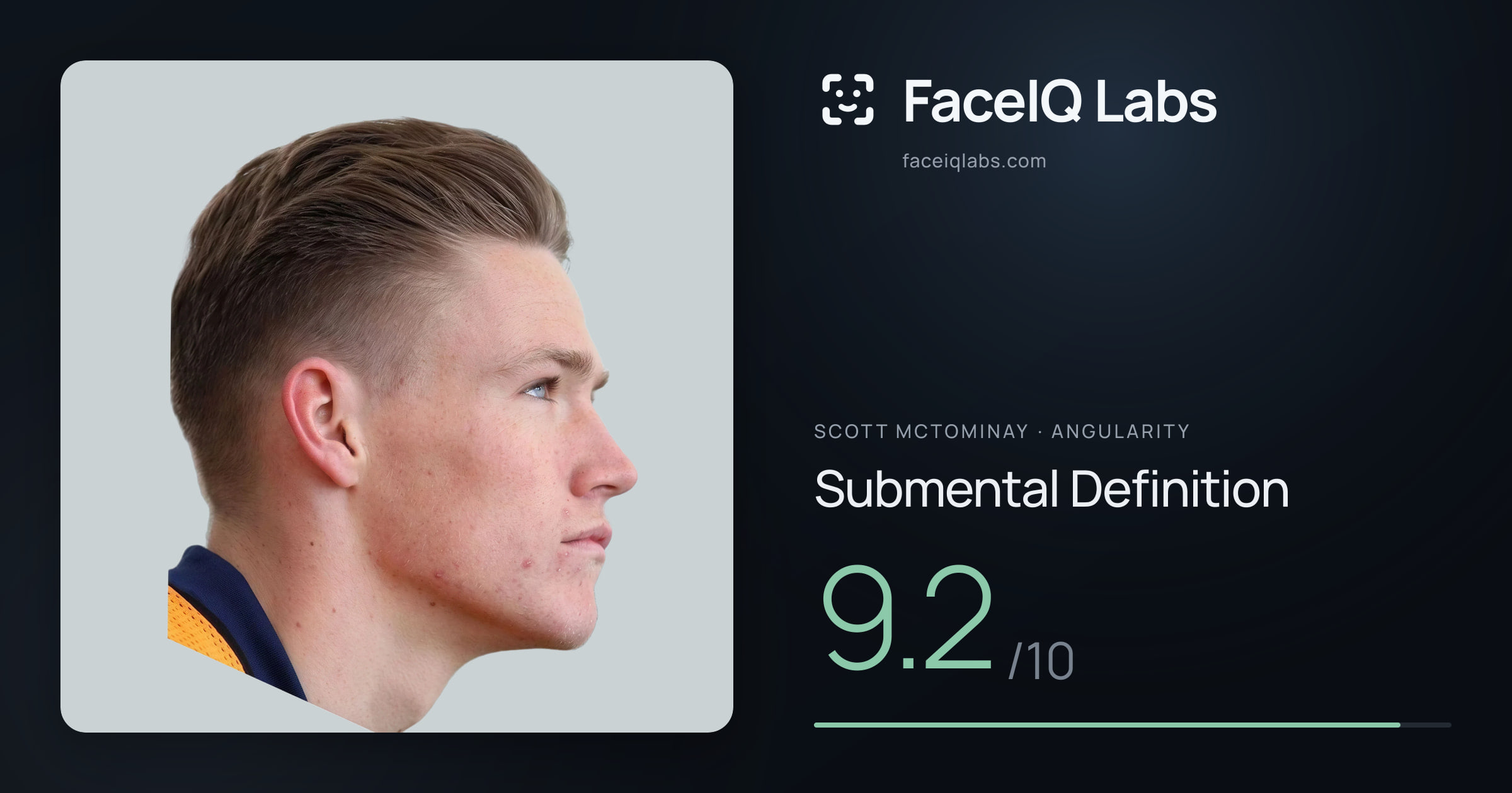 Scott Mctominay Submental Definition: 9.2/10, drawn on the photo