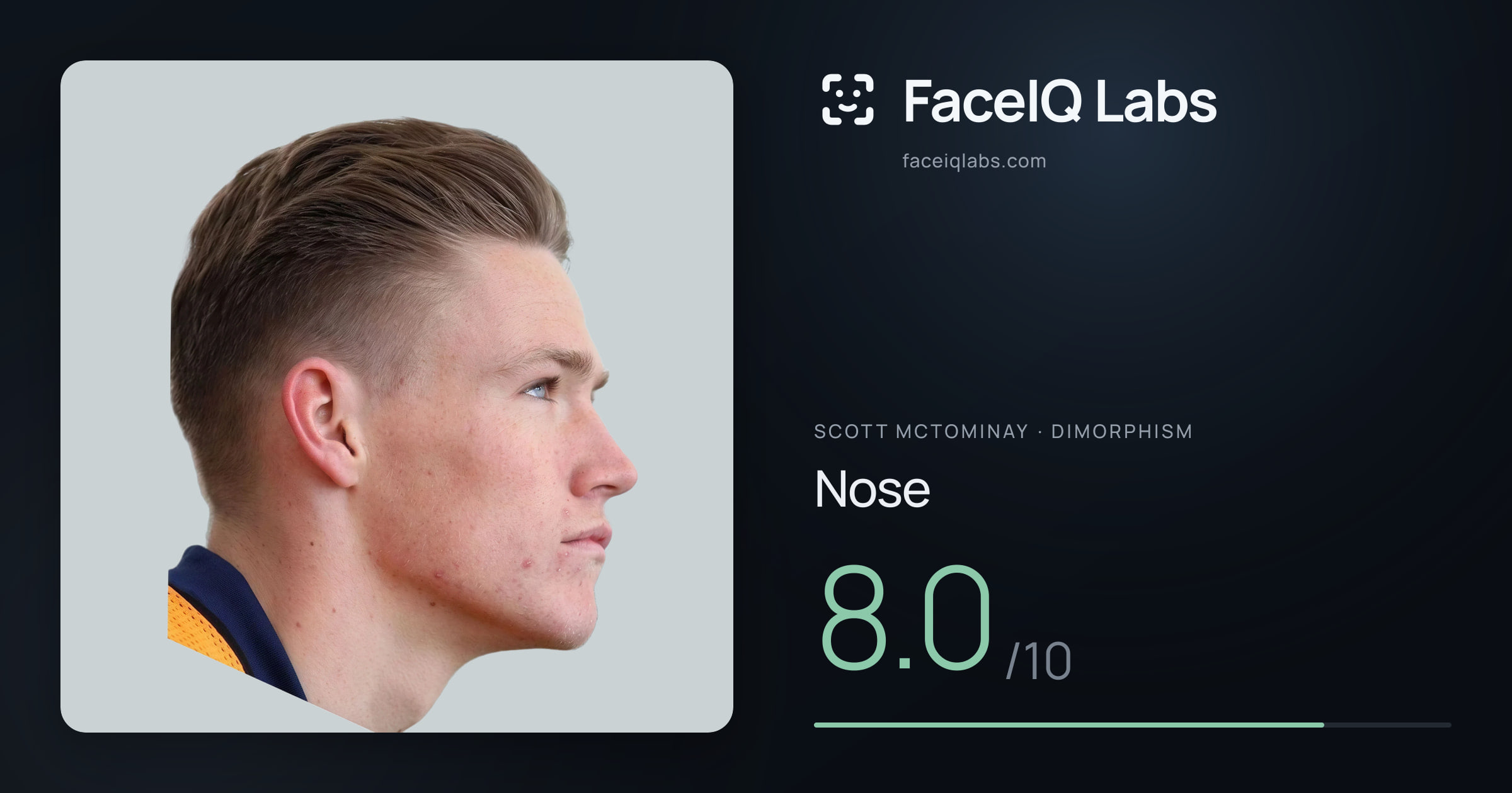 Scott Mctominay Nose: 8.0/10, drawn on the photo