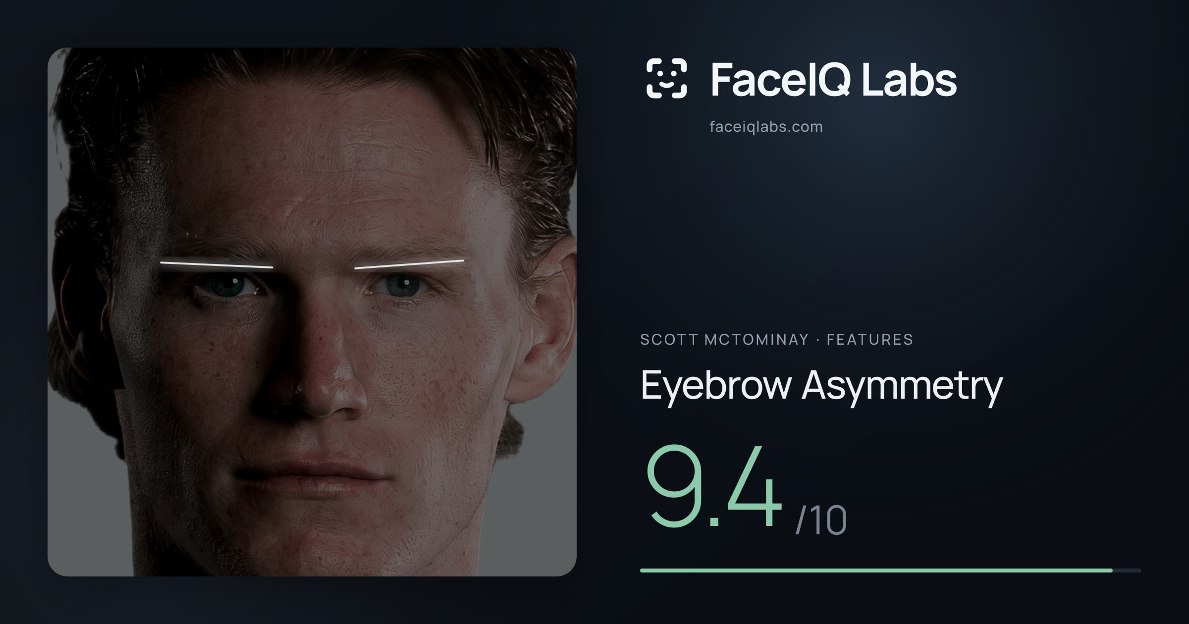 Scott Mctominay Eyebrow Asymmetry: 9.4/10, drawn on the photo