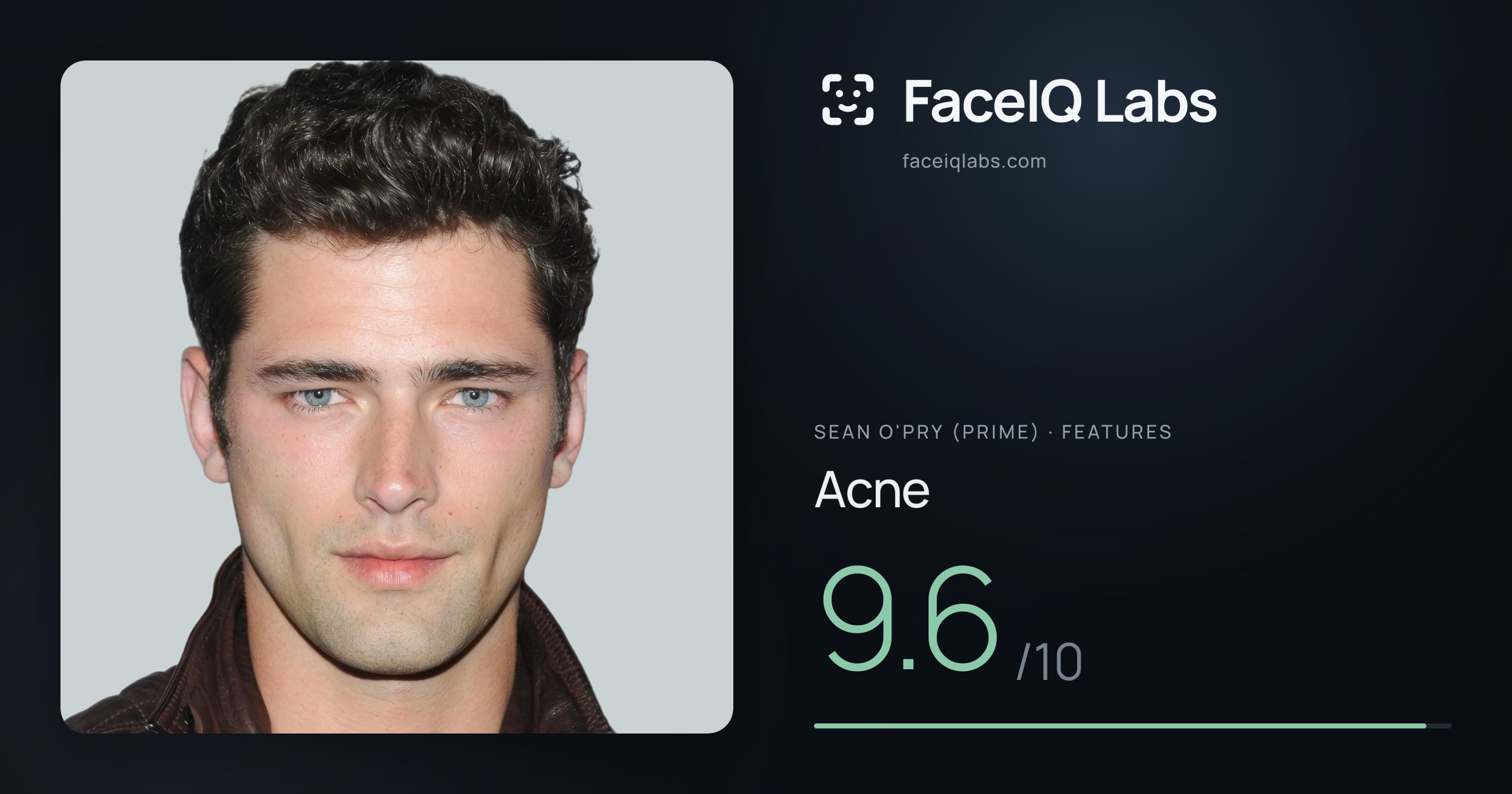 Sean O'Pry (Prime) Acne: 9.6/10, drawn on the photo