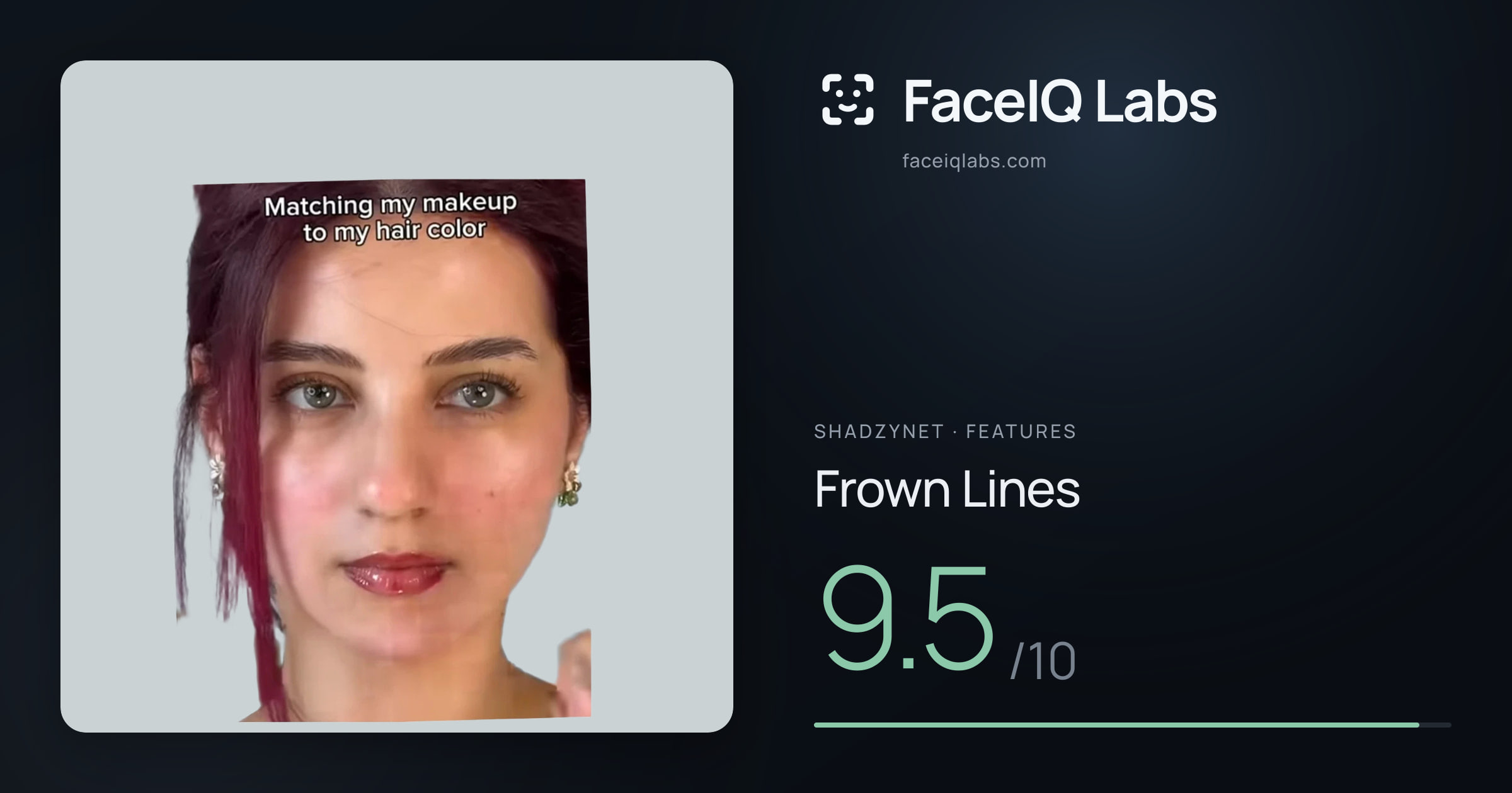 Shadzynet Frown Lines: 9.5/10, drawn on the photo