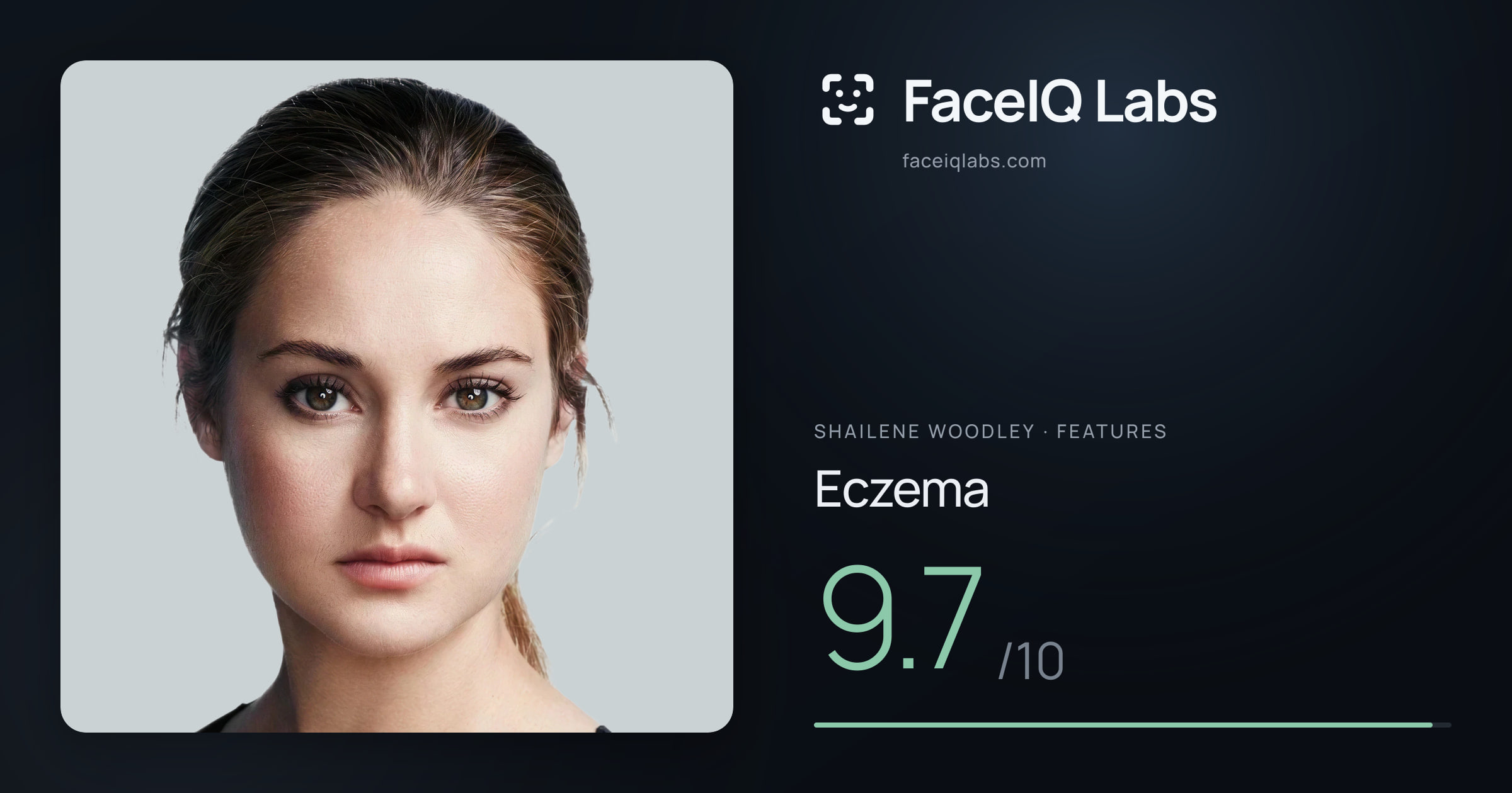 Shailene Woodley Eczema: 9.7/10, drawn on the photo