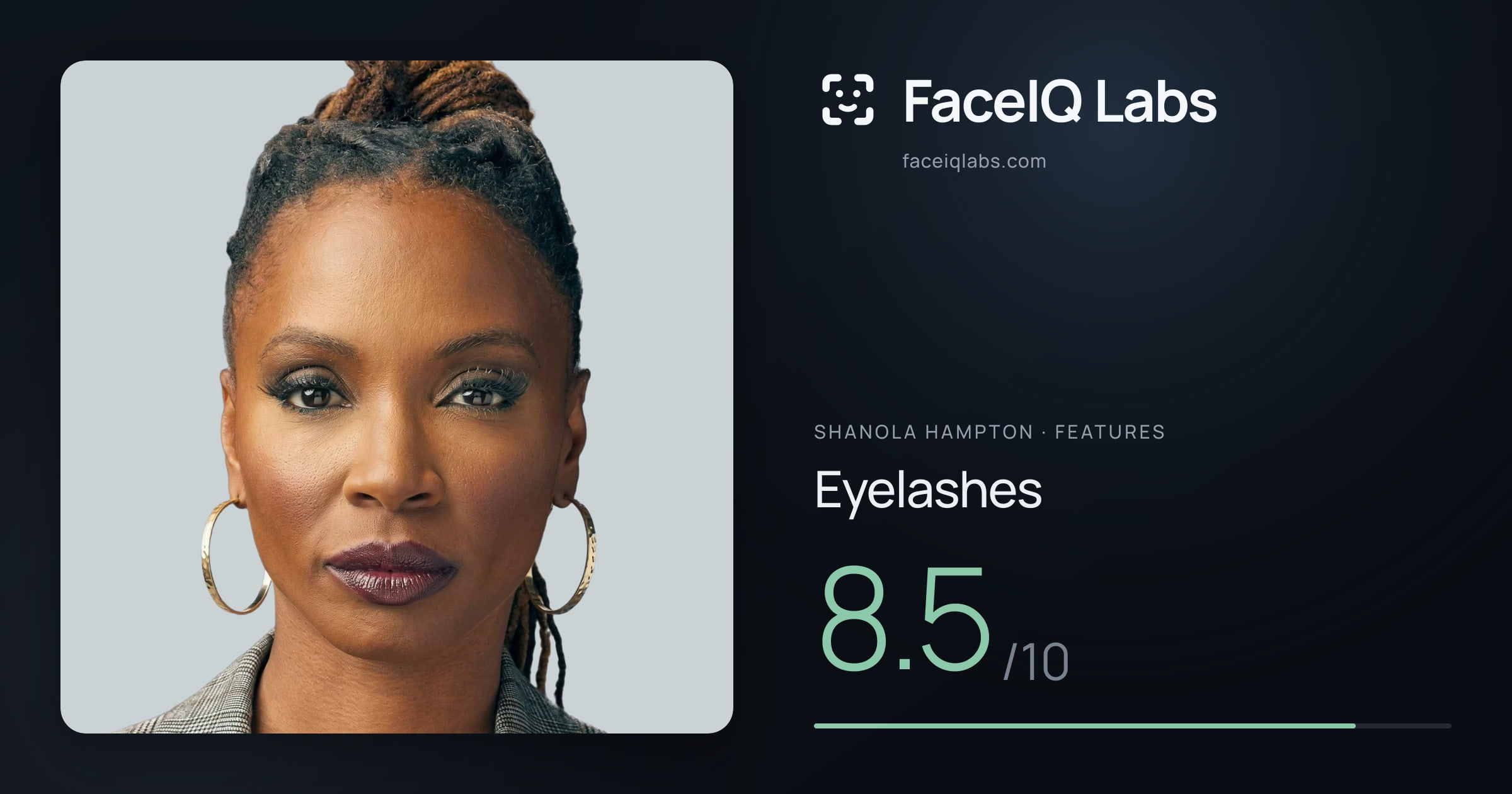 Shanola Hampton Eyelashes: 8.5/10, drawn on the photo
