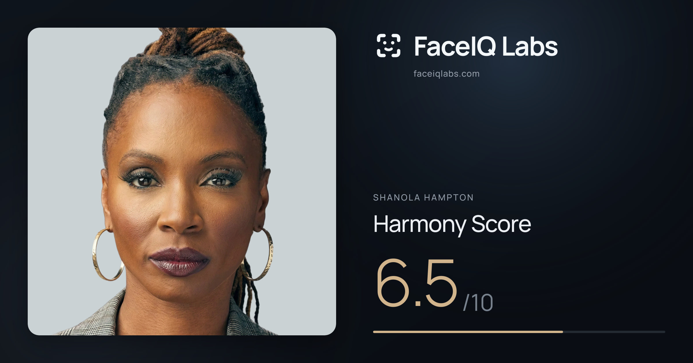 Shanola Hampton Harmony: 6.5/10, with each ratio's score