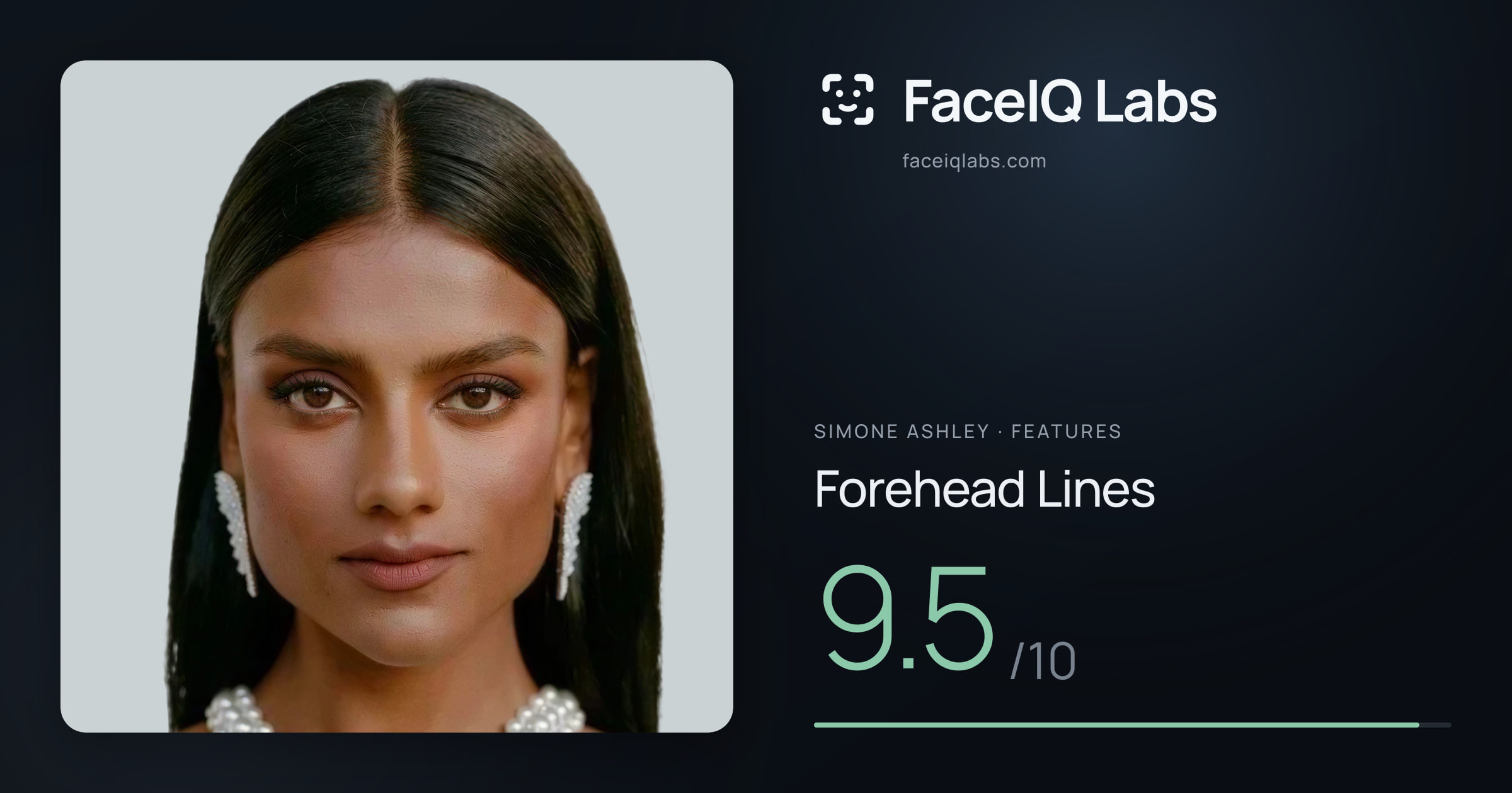 Simone Ashley Forehead Lines: 9.5/10, drawn on the photo