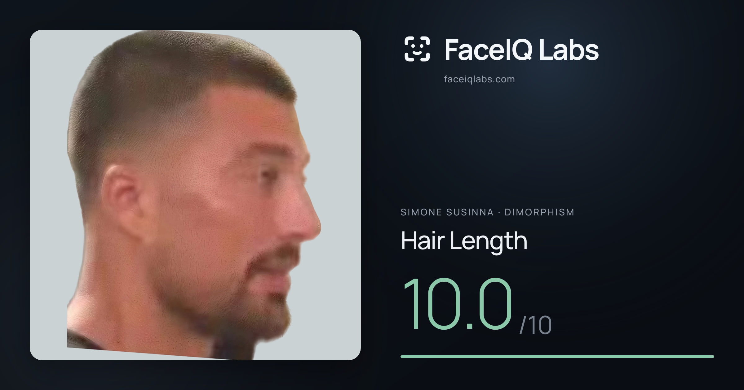 Simone Susinna Hair Length: 10.0/10, drawn on the photo