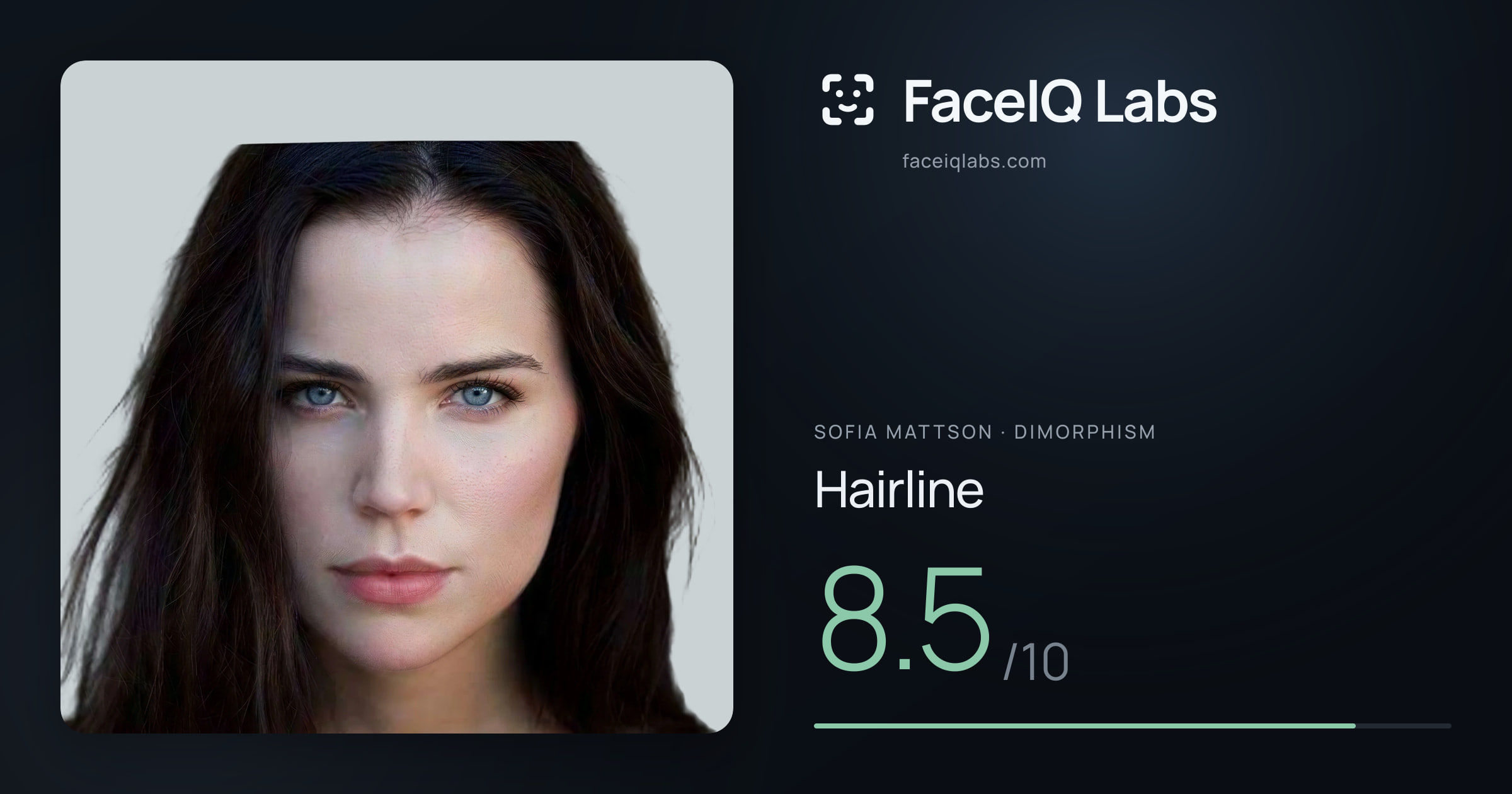 Sofia Mattson Hairline: 8.5/10, drawn on the photo