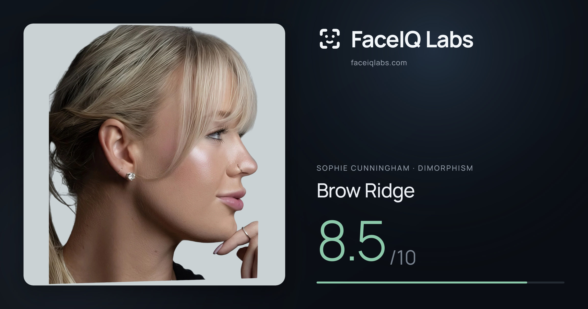 Sophie Cunningham Brow Ridge: 8.5/10, drawn on the photo