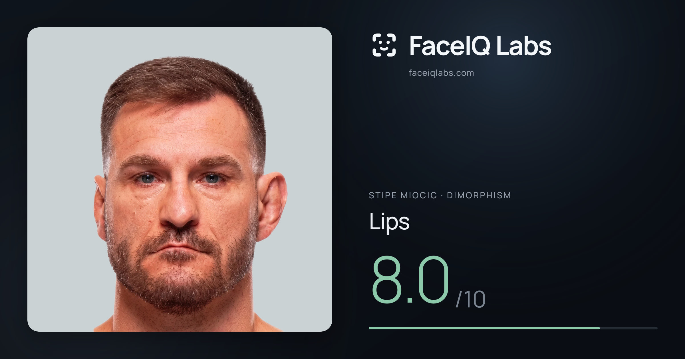 Stipe Miocic Lips: 8.0/10, drawn on the photo