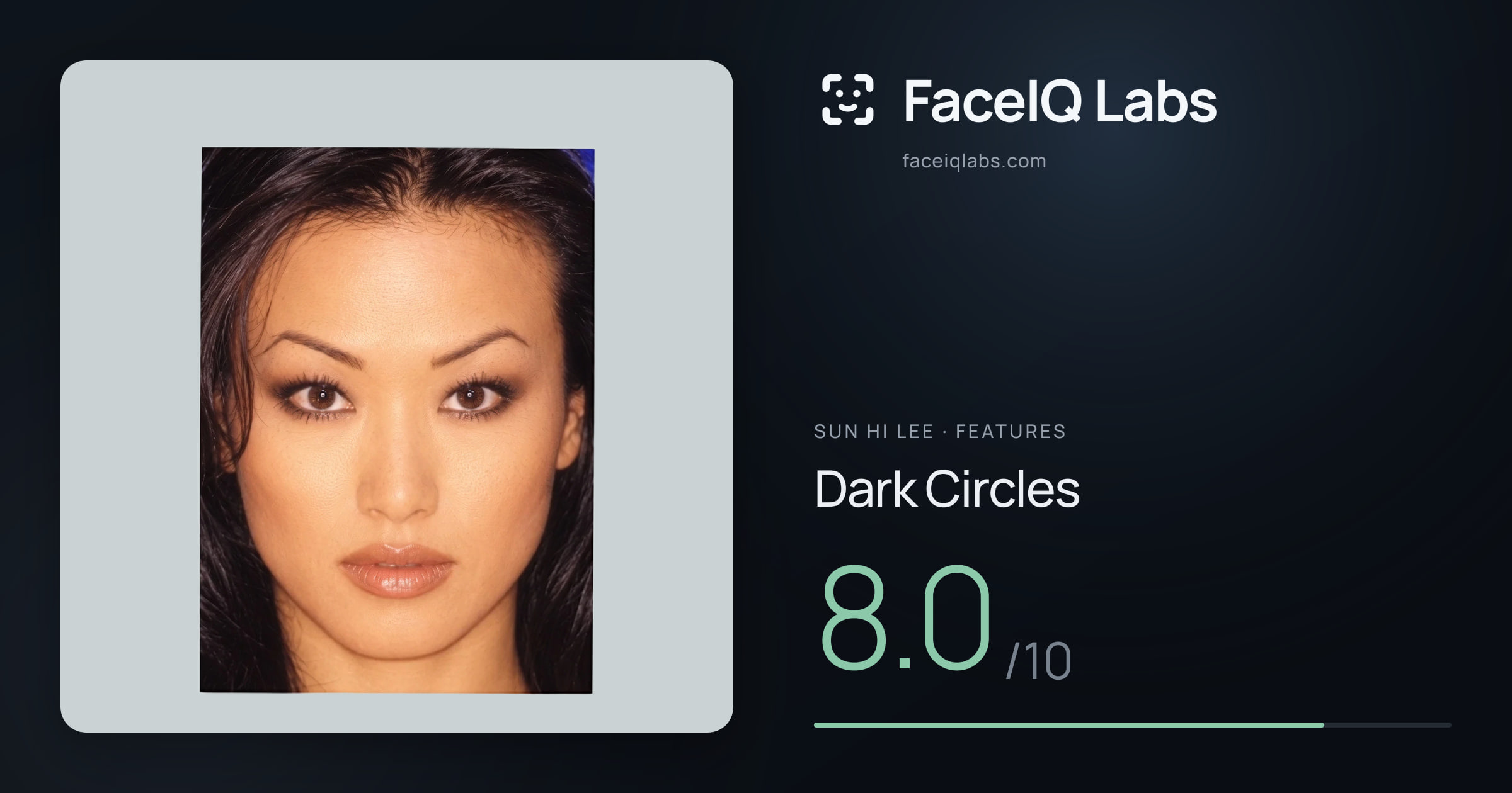 Sun Hi Lee Dark Circles: 8.0/10, drawn on the photo
