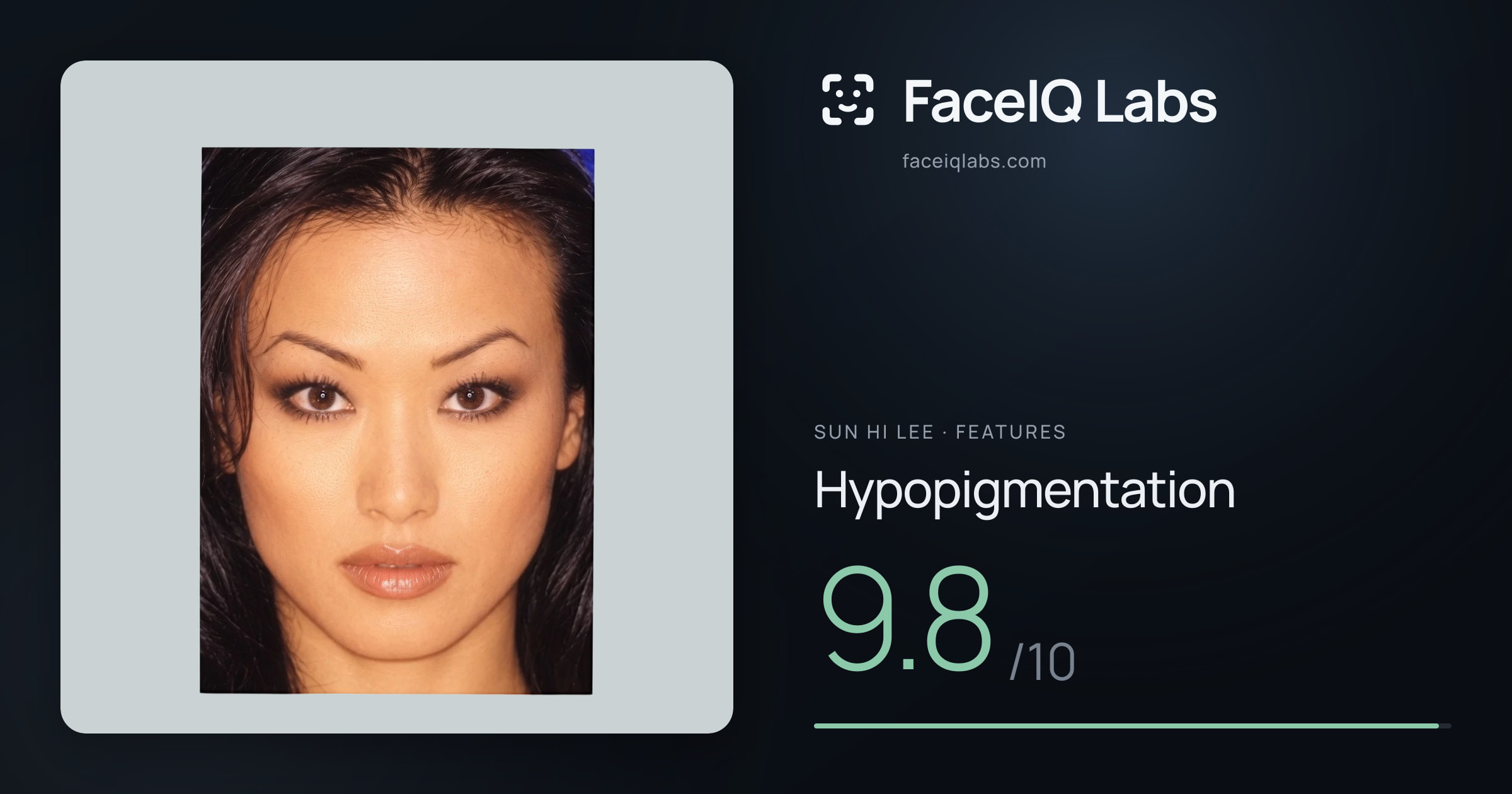 Sun Hi Lee Hypopigmentation: 9.8/10, drawn on the photo