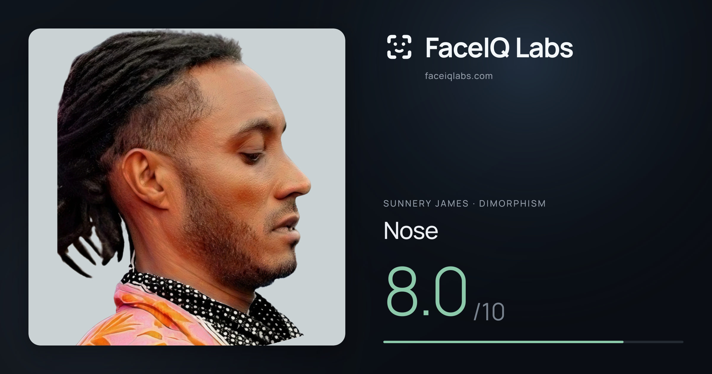 Sunnery James Nose: 8.0/10, drawn on the photo