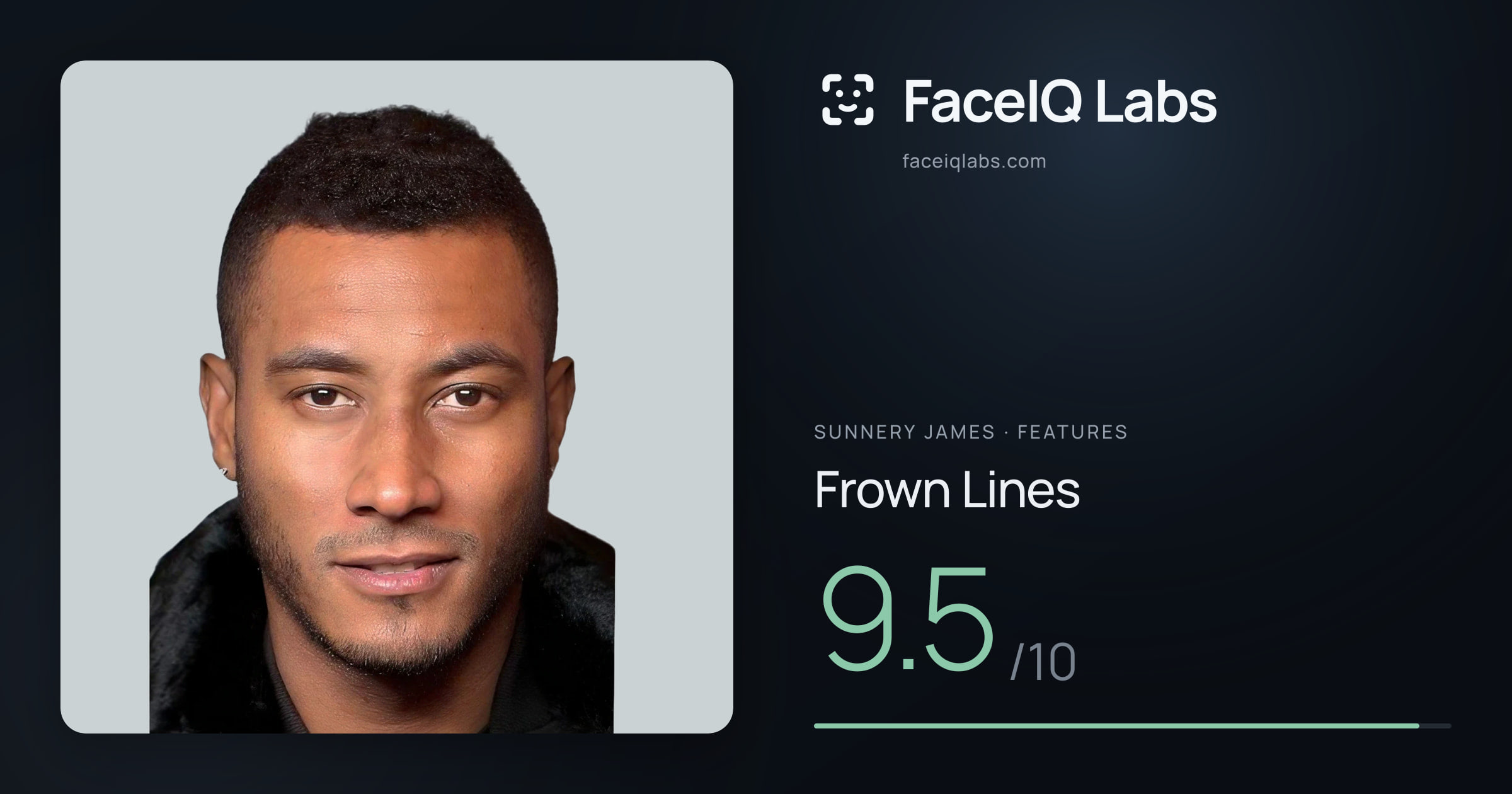 Sunnery James Frown Lines: 9.5/10, drawn on the photo