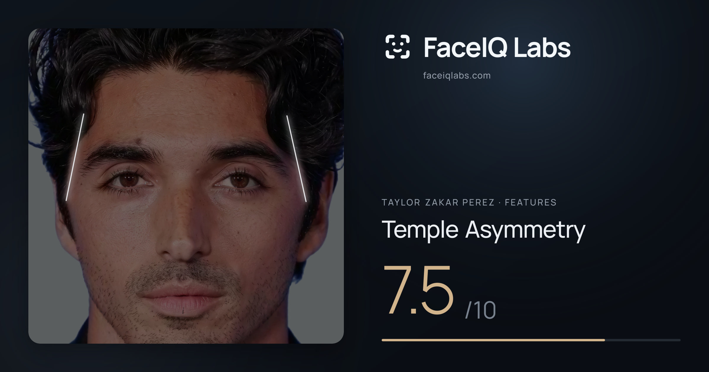 Taylor Zakar Perez Temple Asymmetry: 7.5/10, drawn on the photo