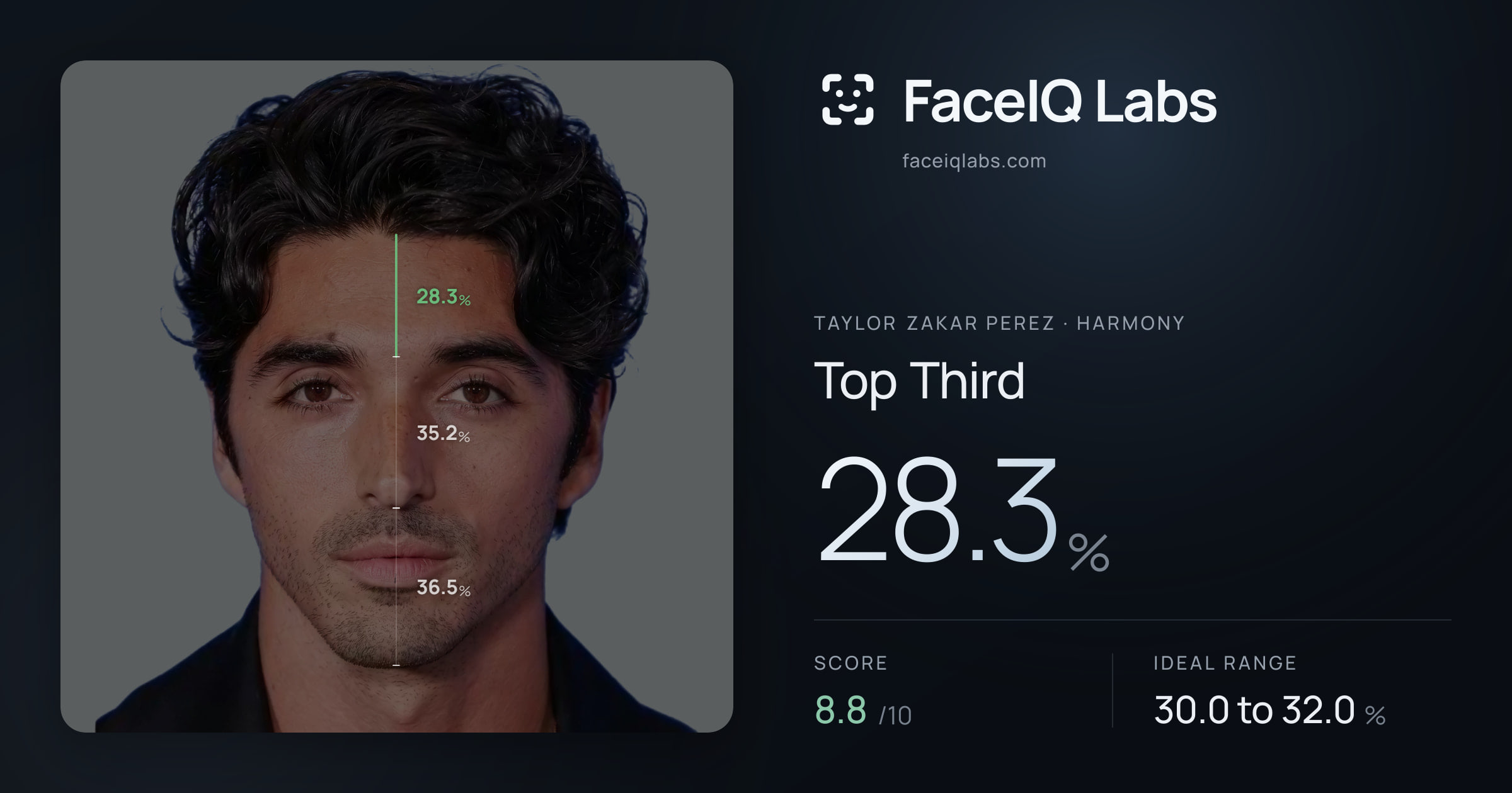Taylor Zakar Perez Top Third: 28.3%, drawn on the photo