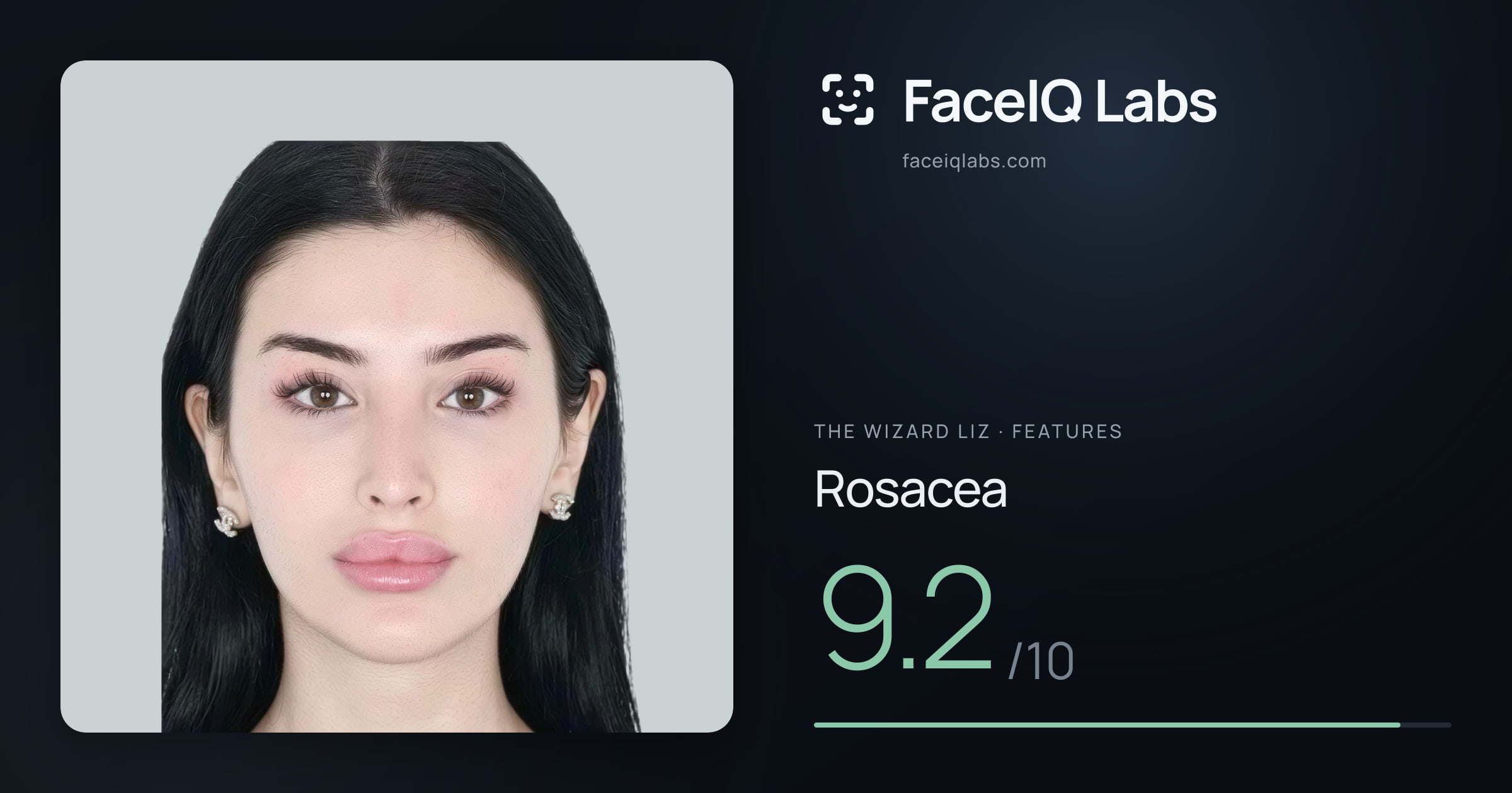 The Wizard Liz Rosacea: 9.2/10, drawn on the photo