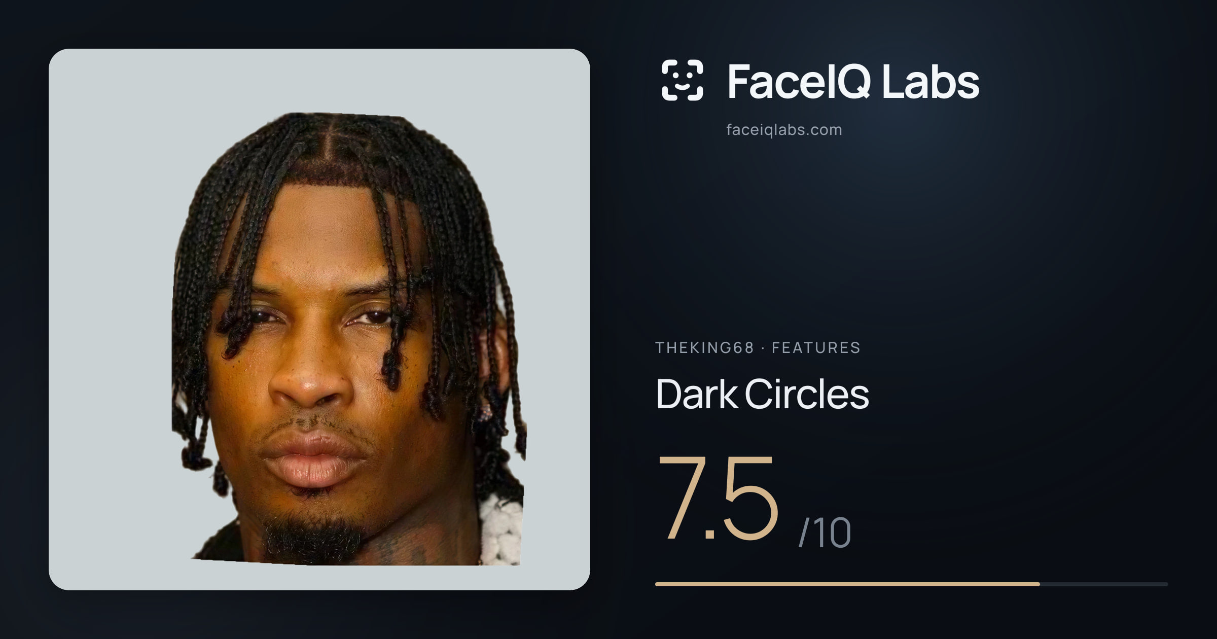 Theking68 Dark Circles: 7.5/10, drawn on the photo