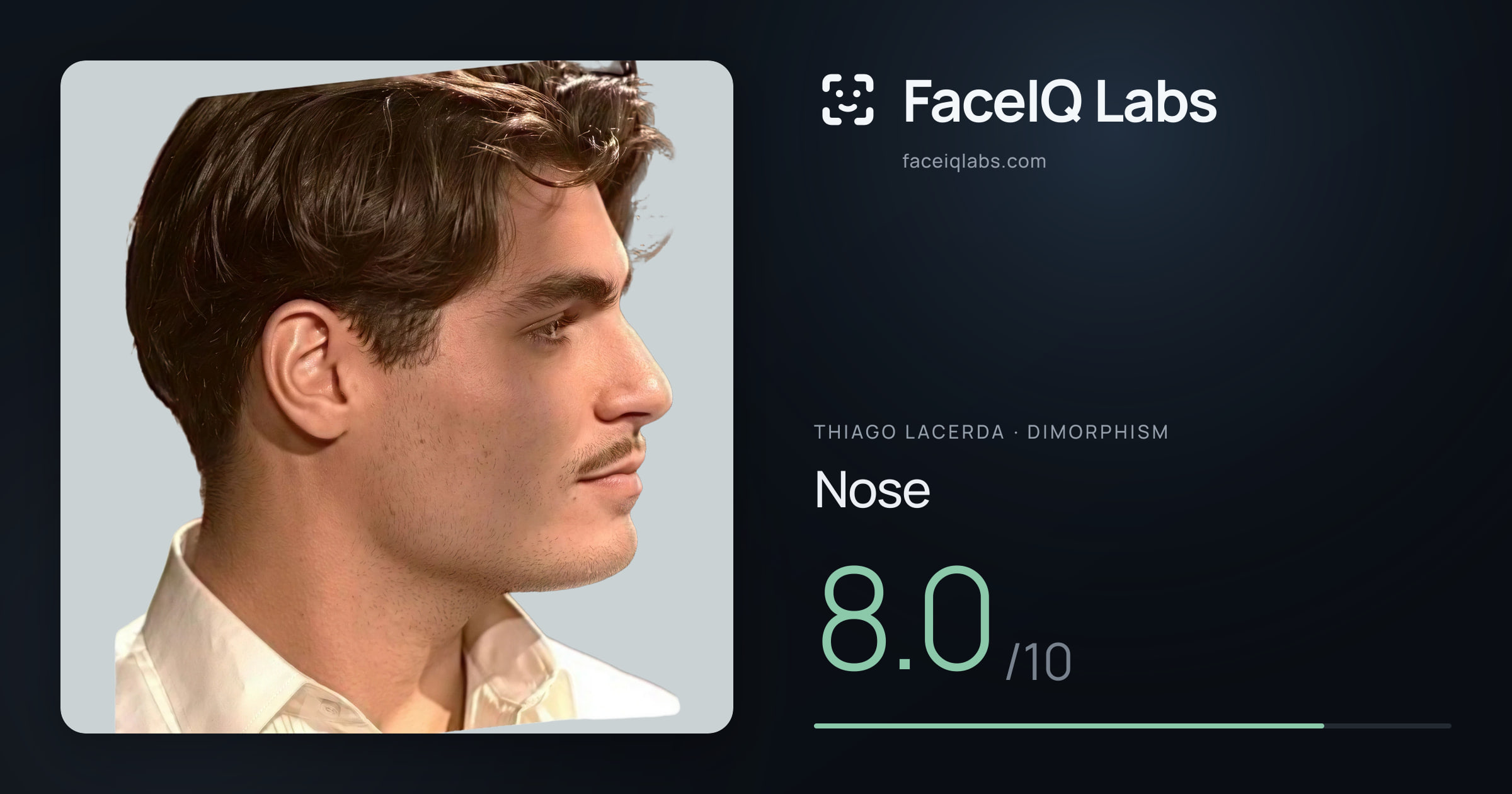 Thiago Lacerda Nose: 8.0/10, drawn on the photo