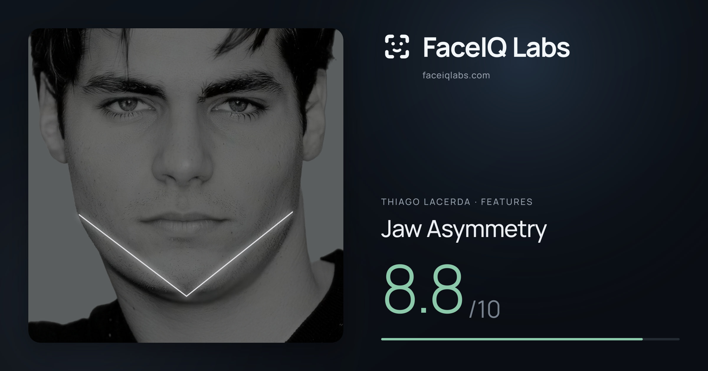 Thiago Lacerda Jaw Asymmetry: 8.8/10, drawn on the photo