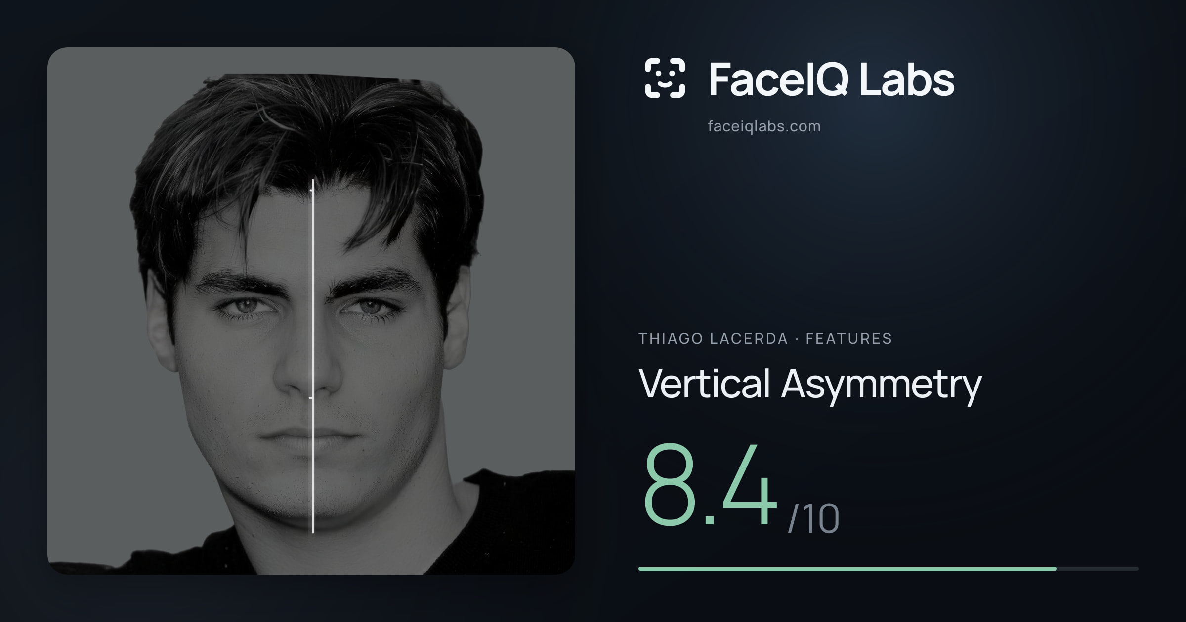 Thiago Lacerda Vertical Asymmetry: 8.4/10, drawn on the photo