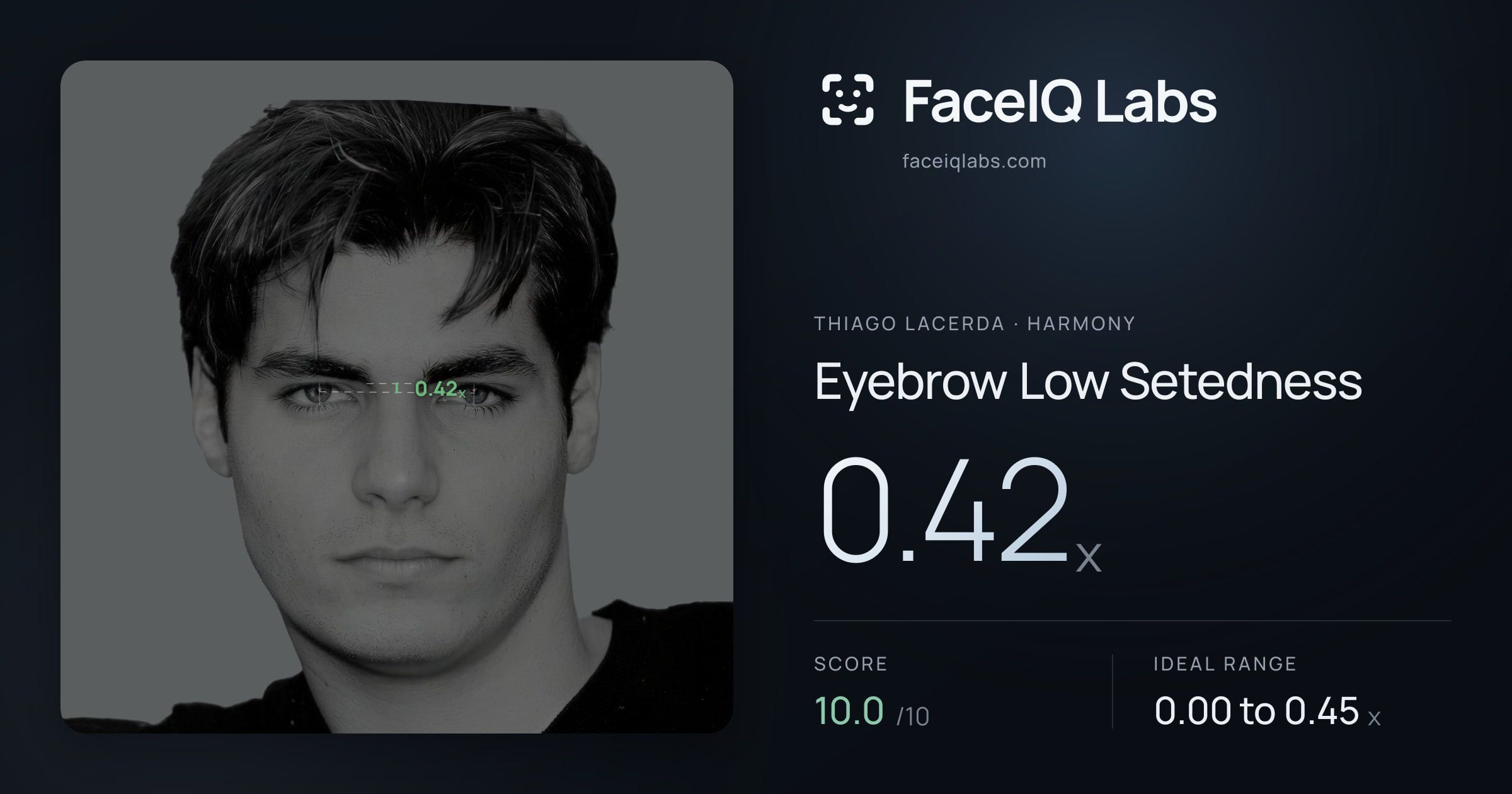 Thiago Lacerda Eyebrow Low Setedness: 0.42x, drawn on the photo