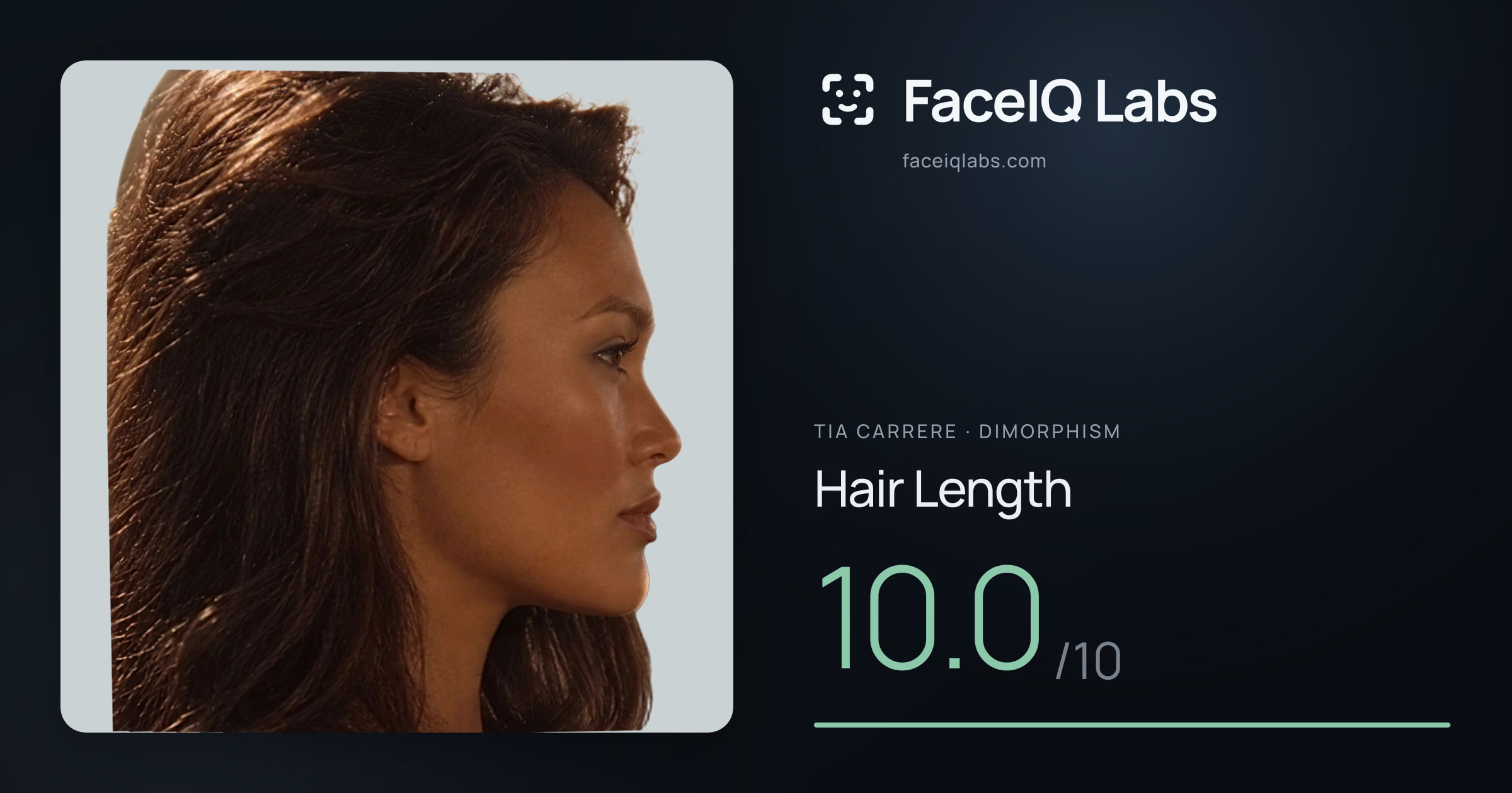Tia Carrere Hair Length: 10.0/10, drawn on the photo