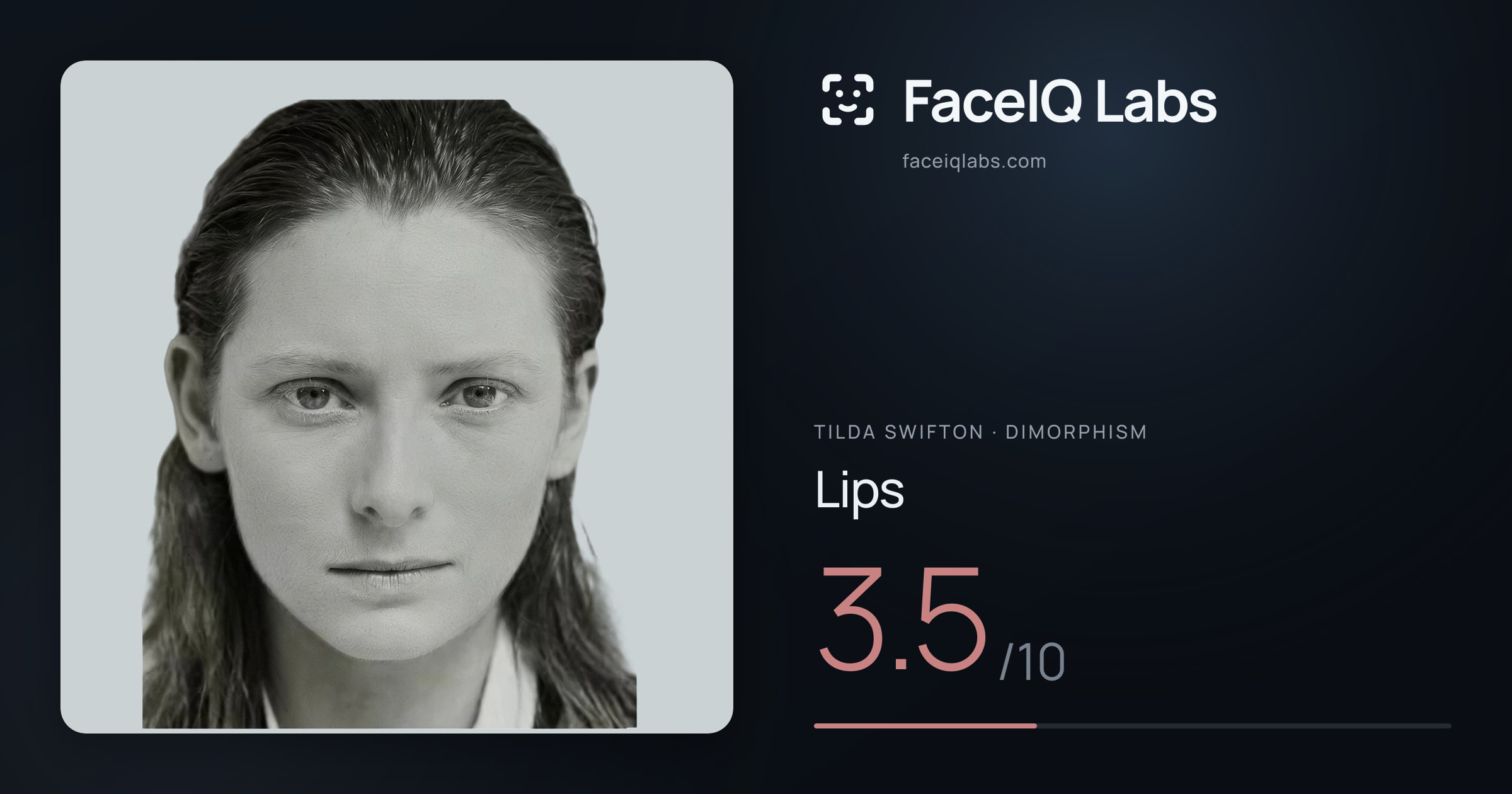Tilda Swifton Lips: 3.5/10, drawn on the photo