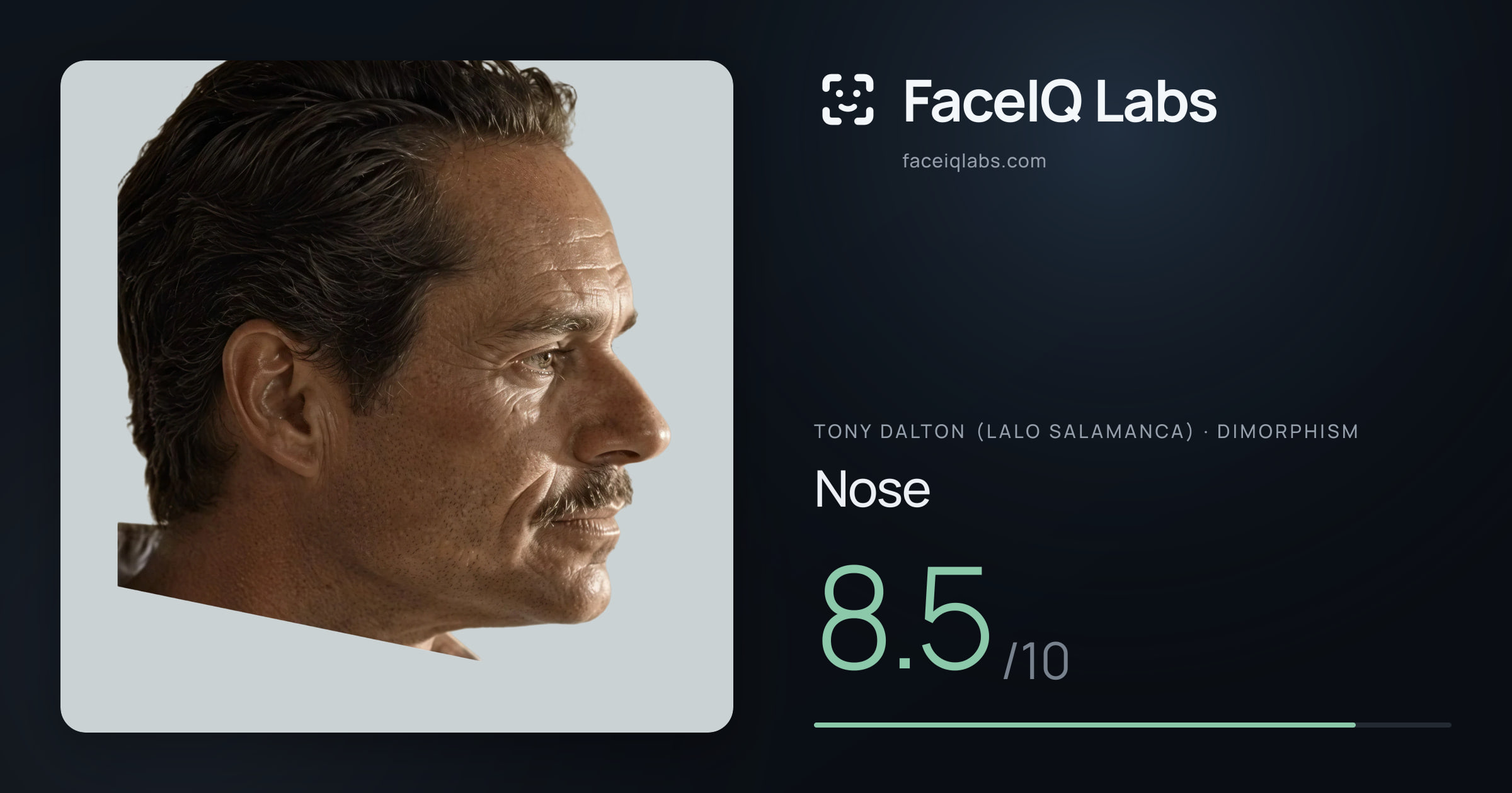 Tony Dalton (Lalo Salamanca) Nose: 8.5/10, drawn on the photo