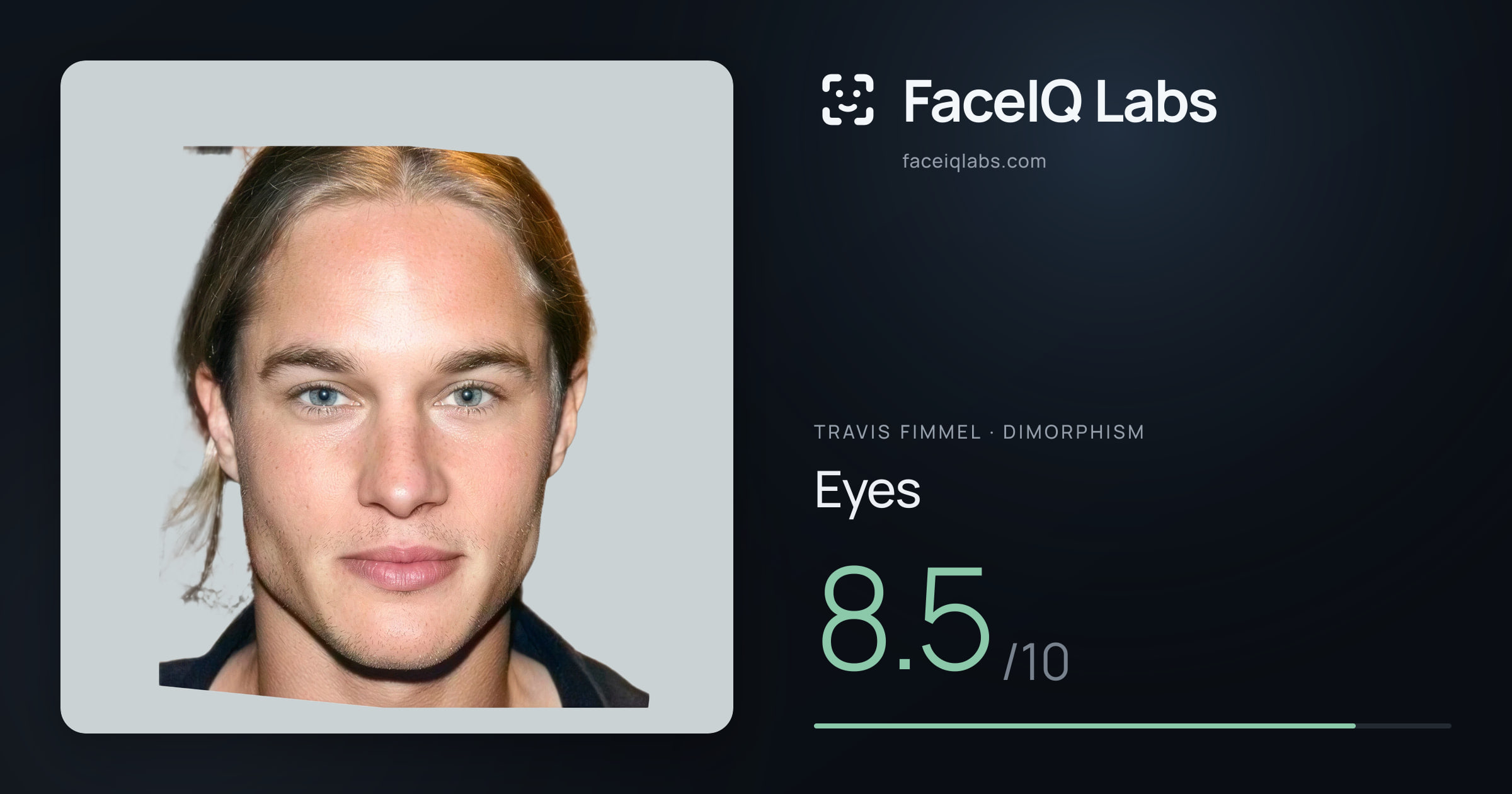 Travis Fimmel Eyes: 8.5/10, drawn on the photo