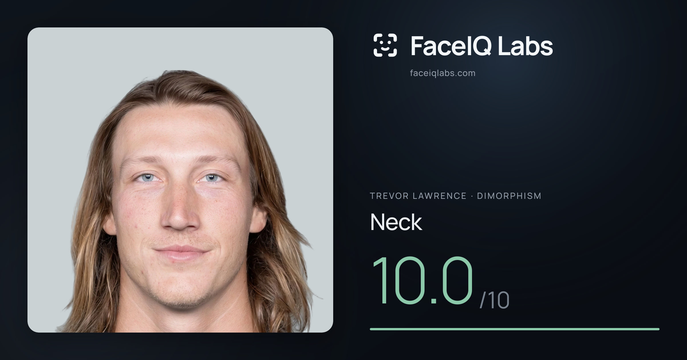 Trevor Lawrence Neck: 10.0/10, drawn on the photo