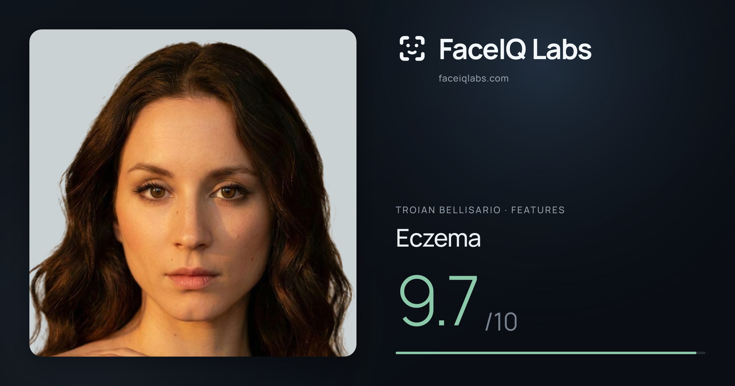 Troian Bellisario Eczema: 9.7/10, drawn on the photo