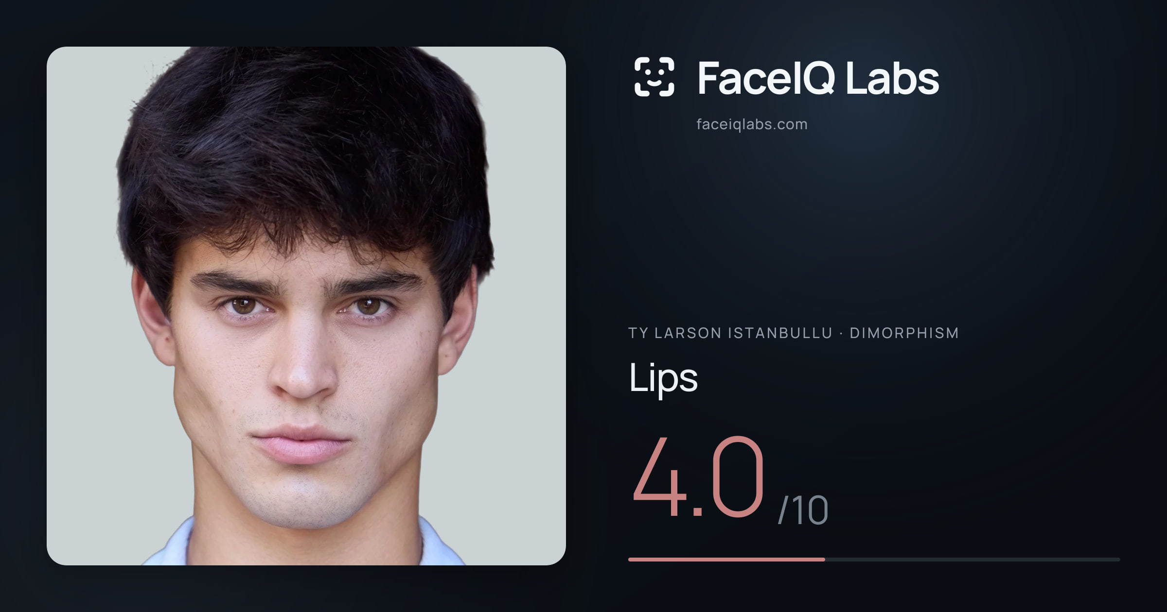 Ty Larson Istanbullu Lips: 4.0/10, drawn on the photo