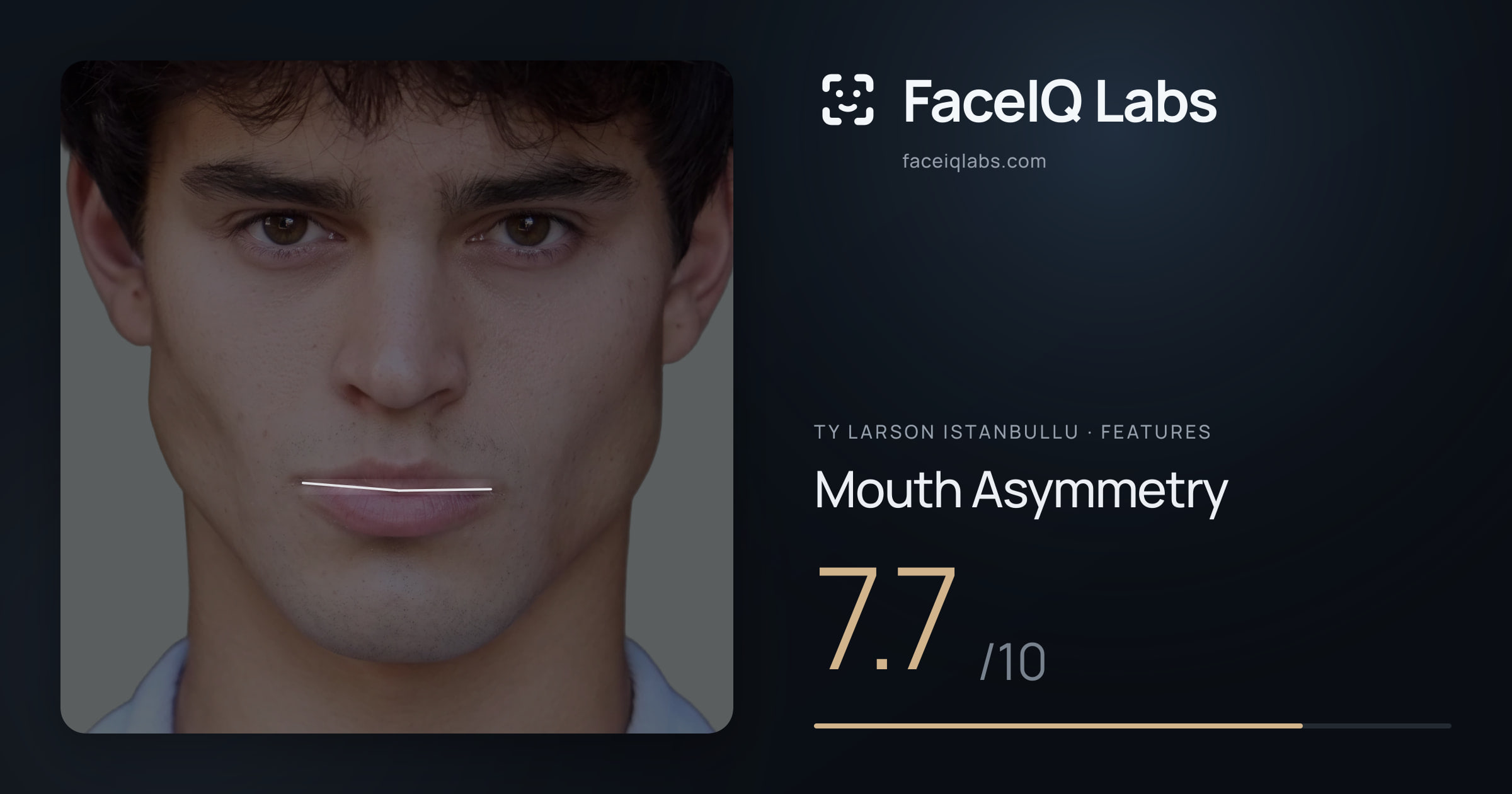 Ty Larson Istanbullu Mouth Asymmetry: 9.0/10, drawn on the photo
