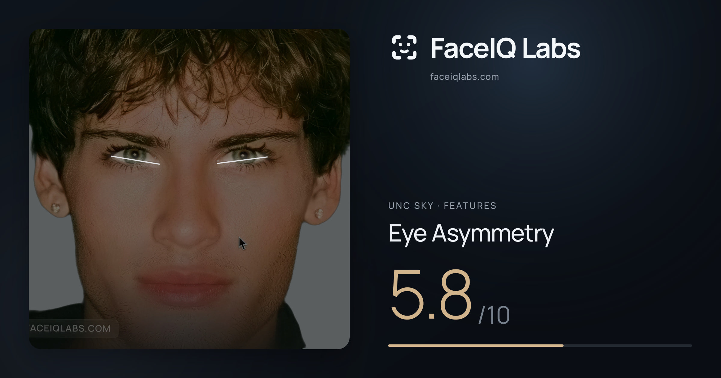 Unc Sky Eye Asymmetry: 5.8/10, drawn on the photo
