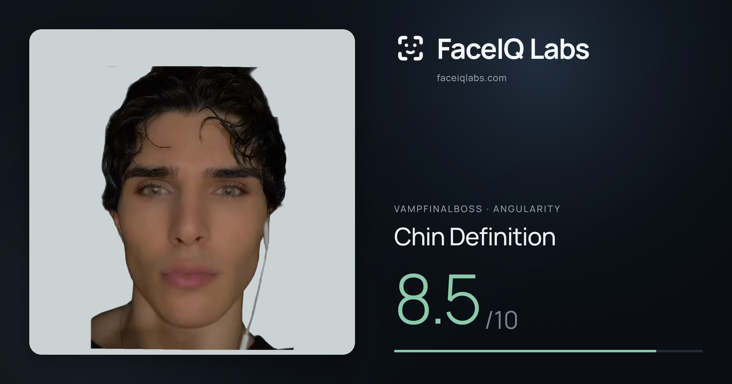 Vampfinalboss Chin Definition: 8.5/10, drawn on the photo