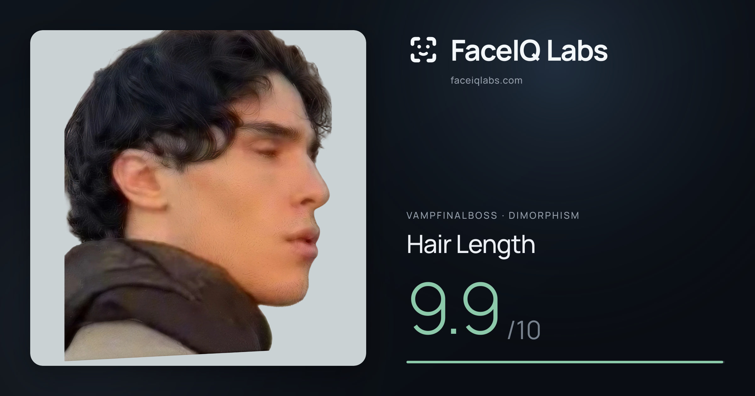 Vampfinalboss Hair Length: 9.9/10, drawn on the photo