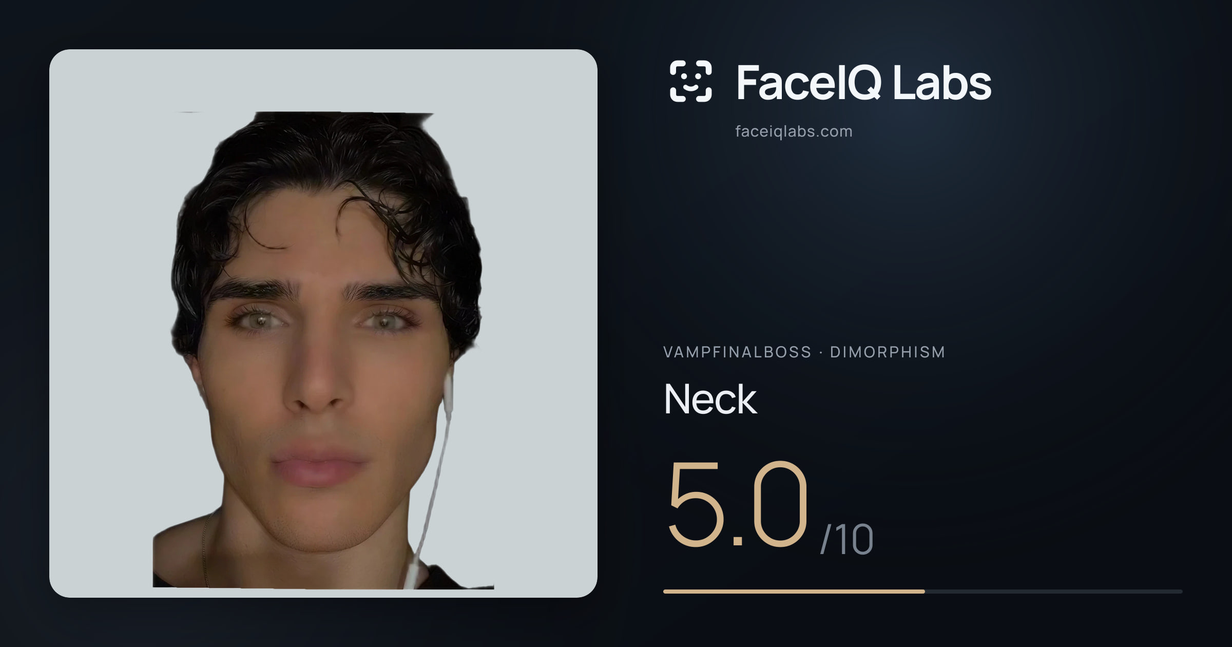 Vampfinalboss Neck: 5.0/10, drawn on the photo