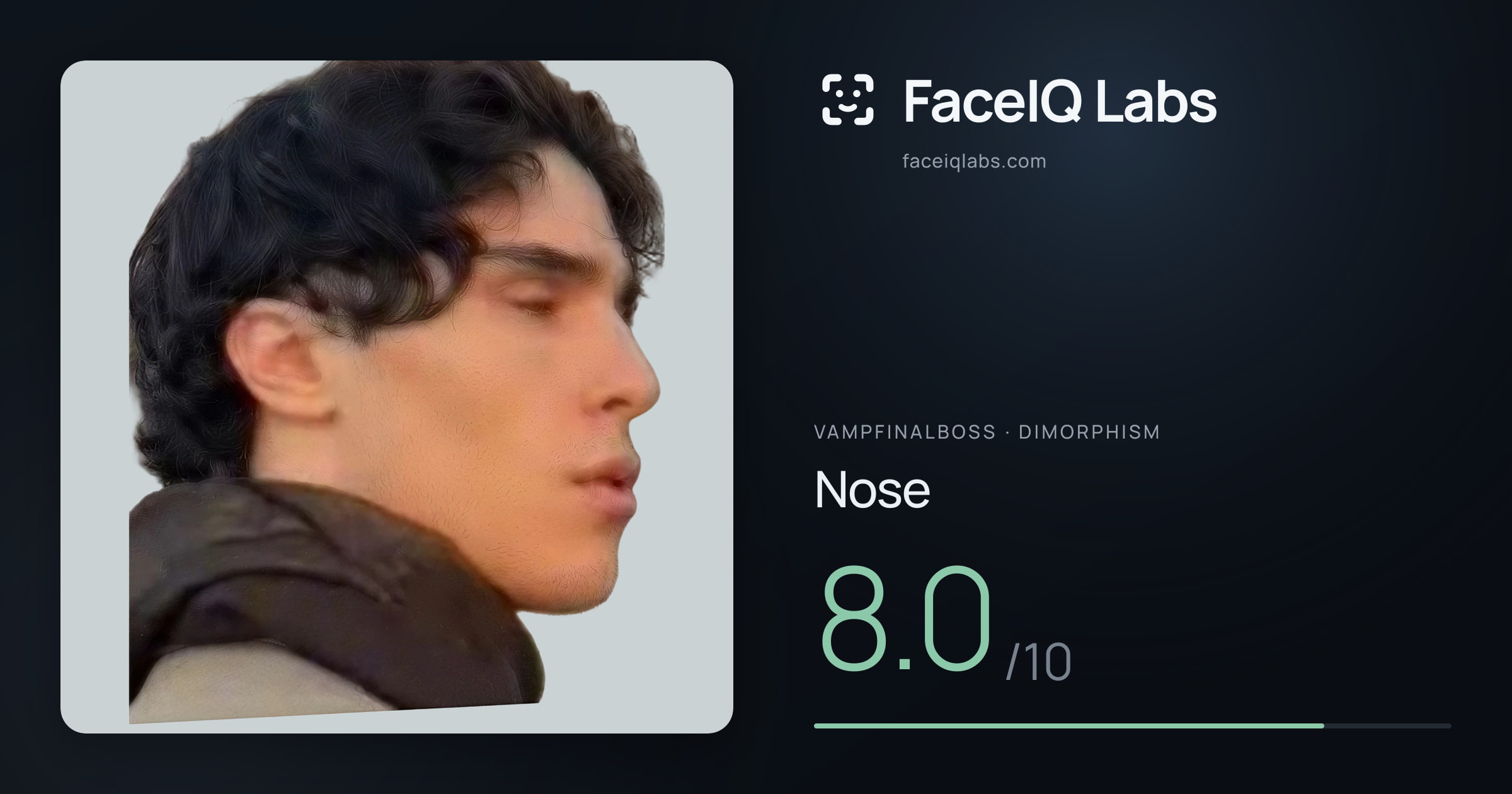 Vampfinalboss Nose: 8.0/10, drawn on the photo