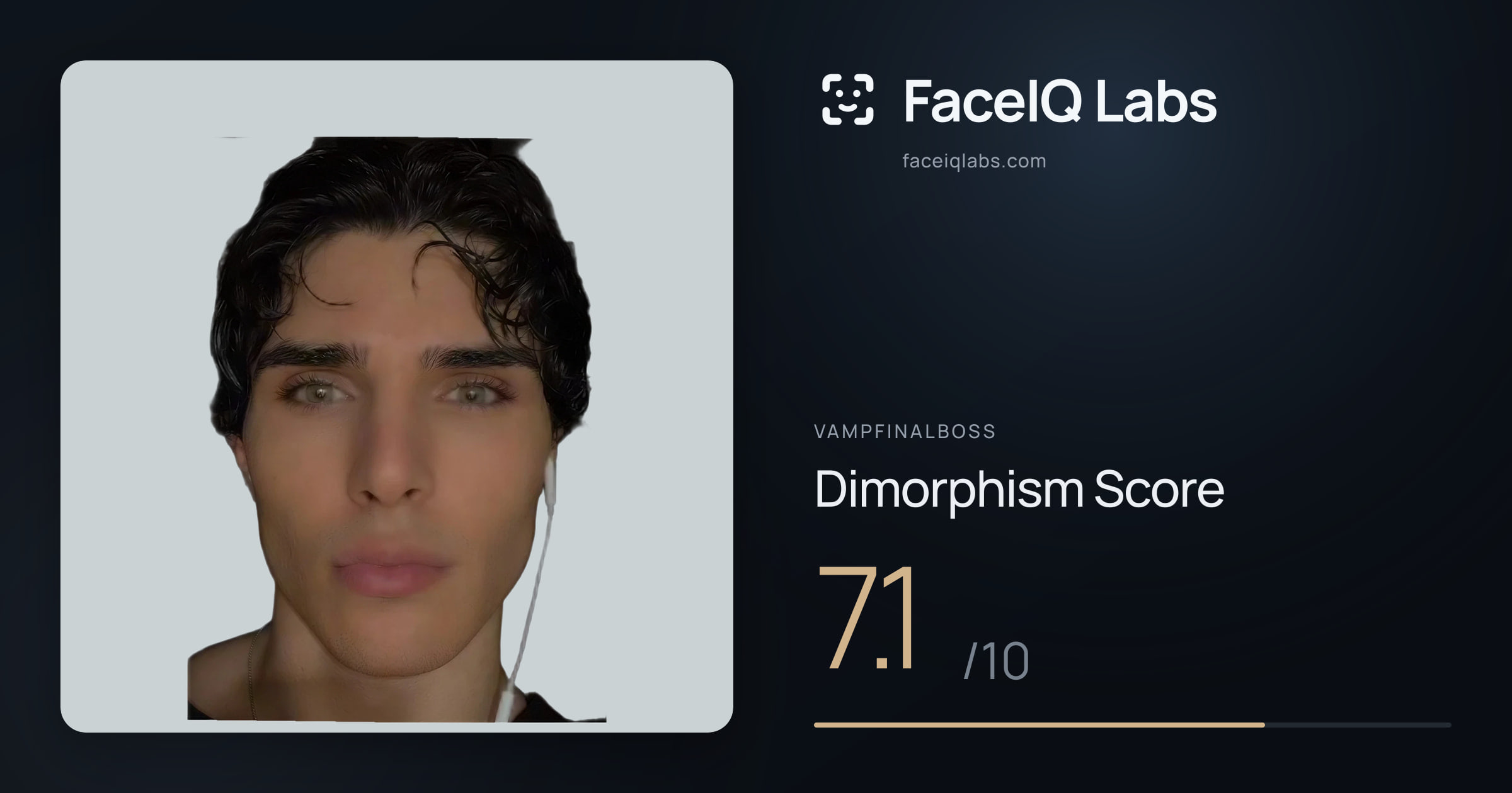 Vampfinalboss Dimorphism: 7.1/10, with each assessment drawn on the photo