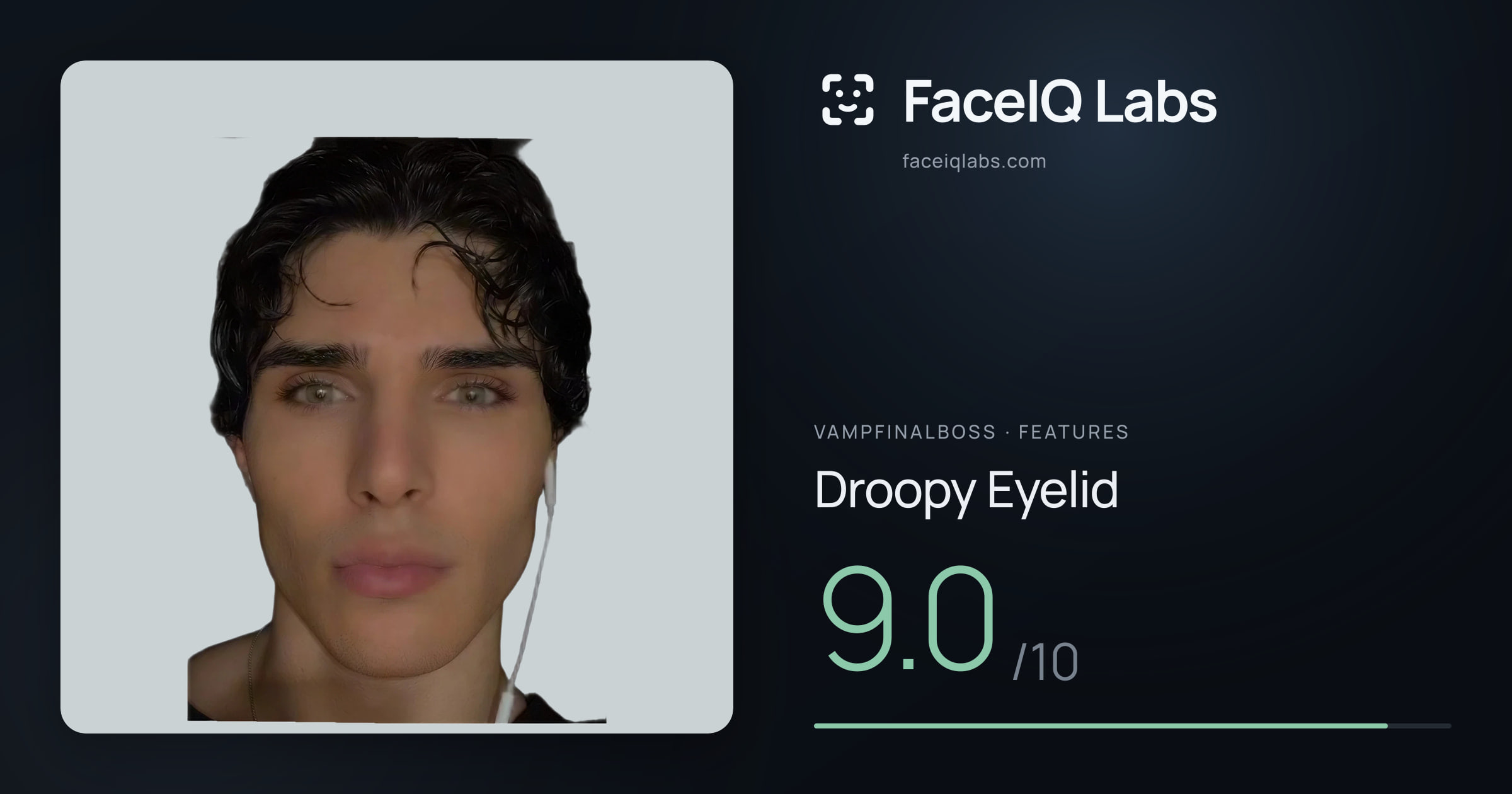 Vampfinalboss Droopy Eyelid: 9.0/10, drawn on the photo
