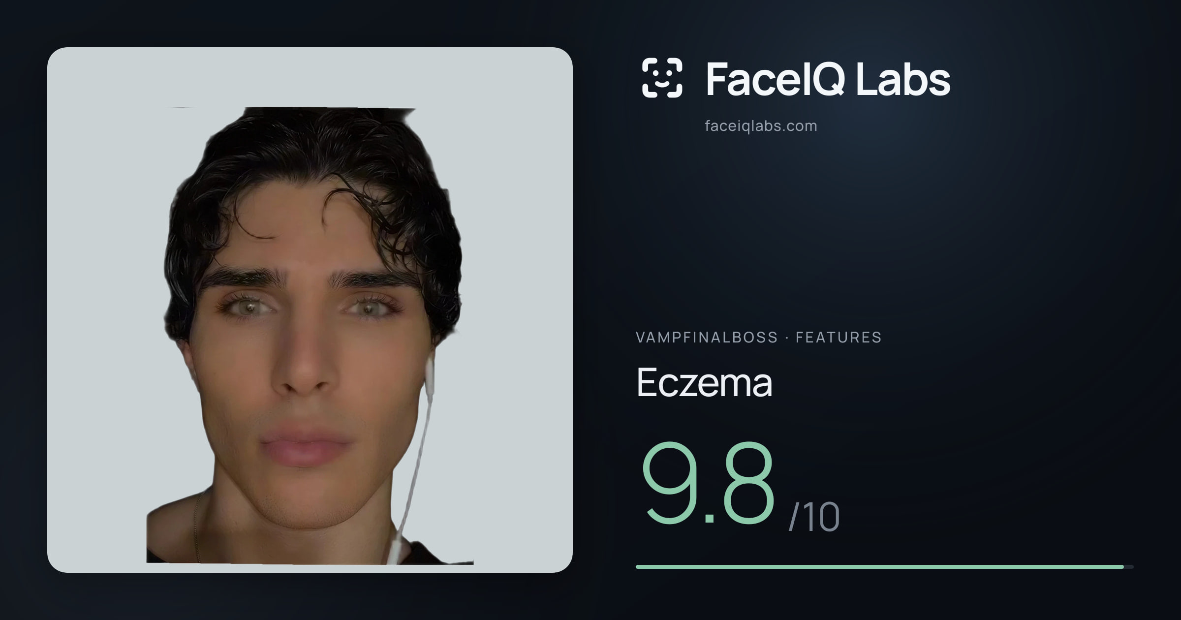 Vampfinalboss Eczema: 9.8/10, drawn on the photo
