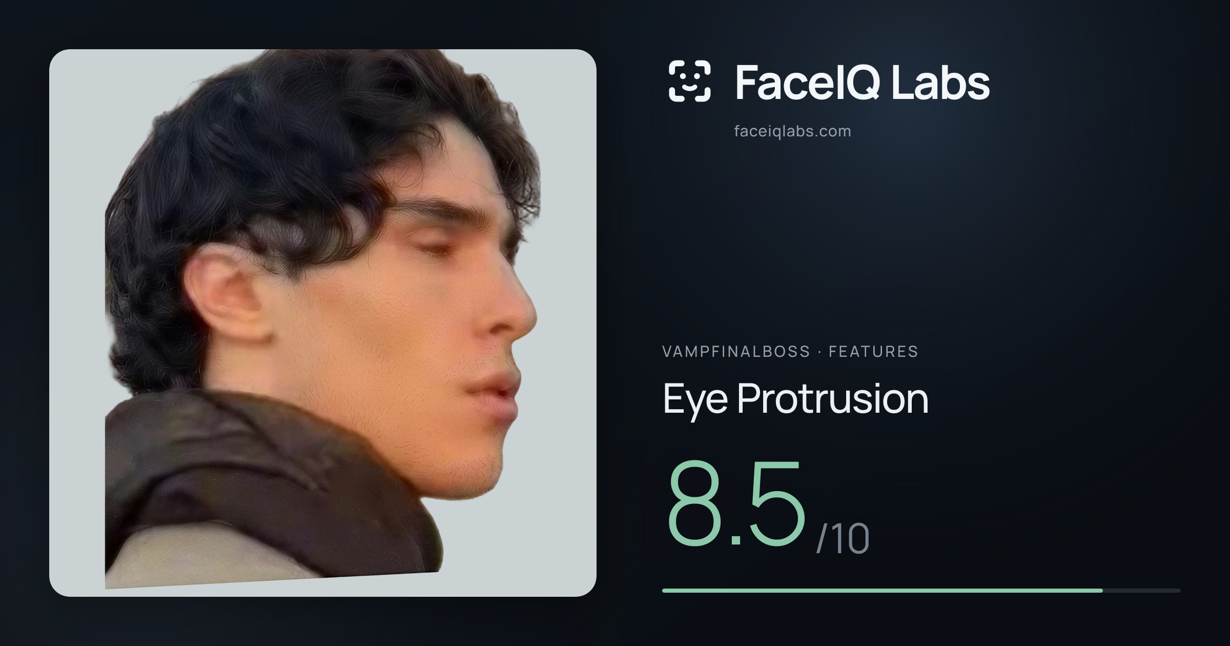 Vampfinalboss Eye Protrusion: 8.5/10, drawn on the photo