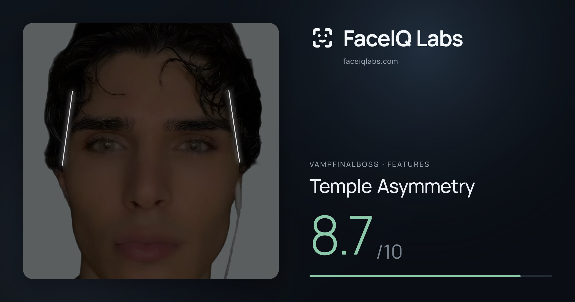 Vampfinalboss Temple Asymmetry: 8.7/10, drawn on the photo