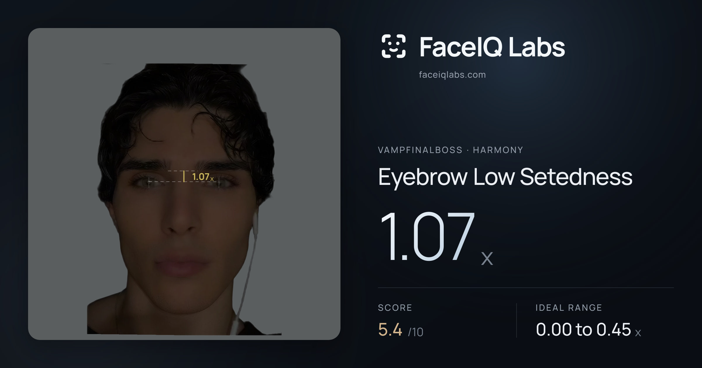 Vampfinalboss Eyebrow Low Setedness: 1.07x, drawn on the photo