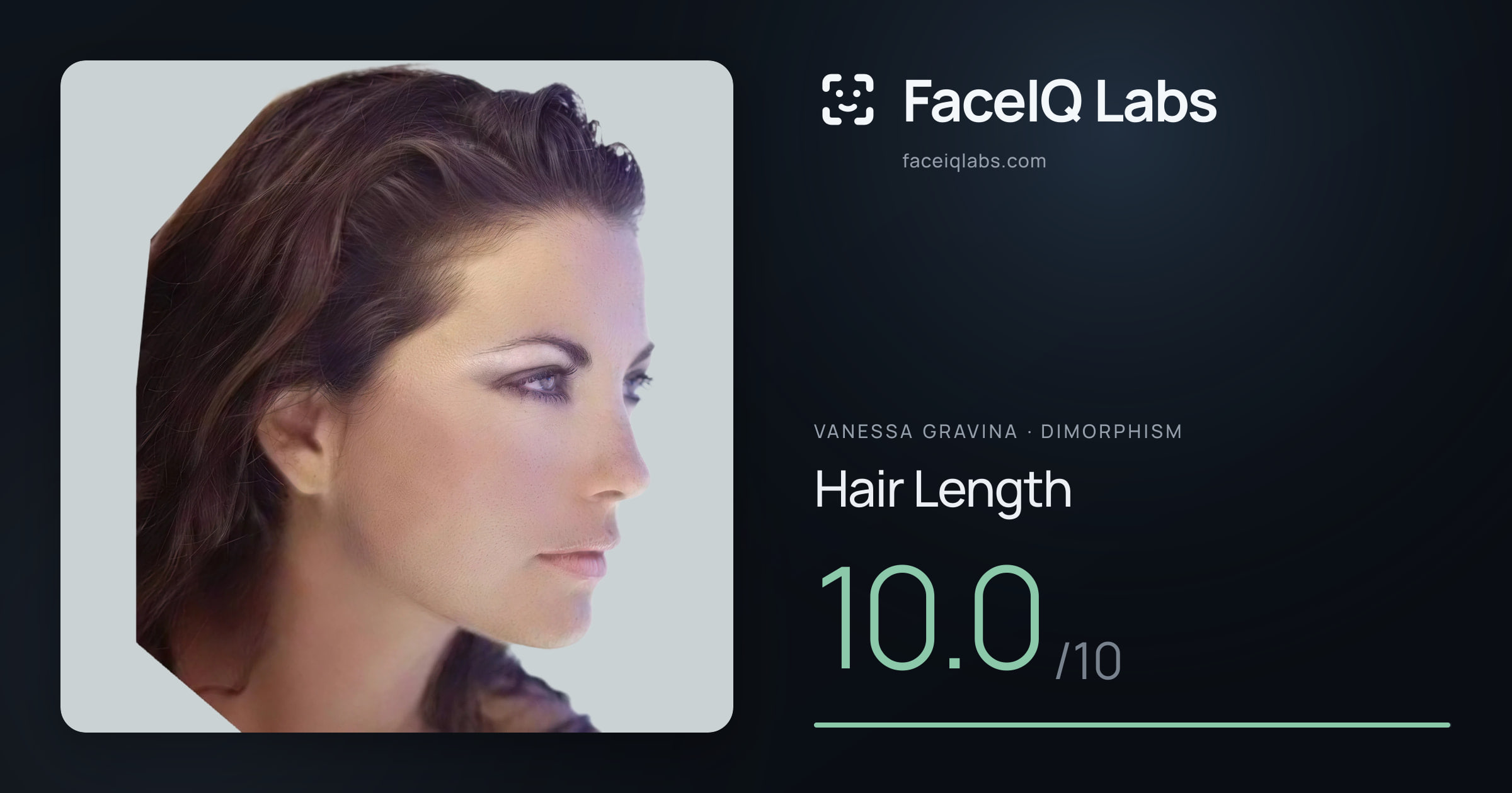Vanessa Gravina Hair Length: 10.0/10, drawn on the photo